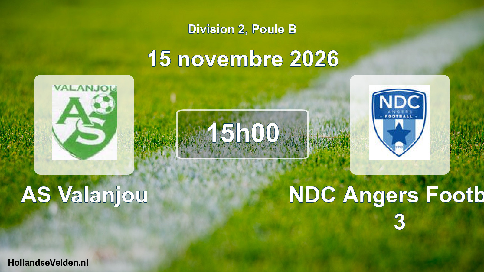 Geplande wedstrijd: AS Valanjou - NDC Angers Football 3 (15 november 2026)
