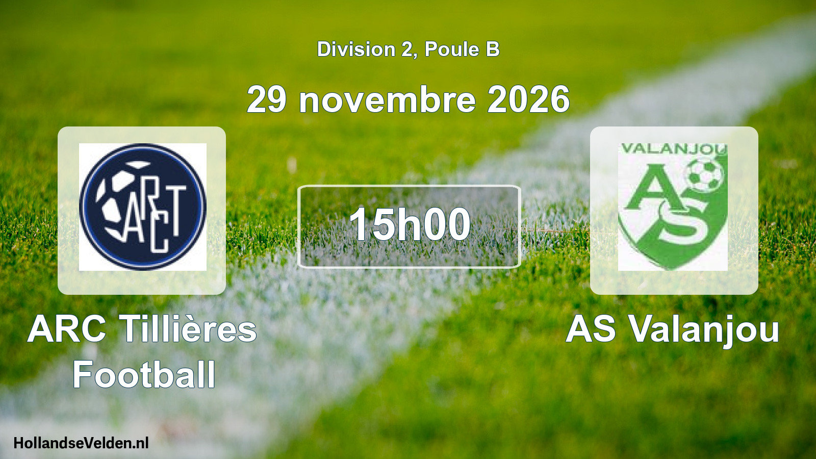 Match programmé: ARC Tillières Football - AS Valanjou (29 novembre 2026)