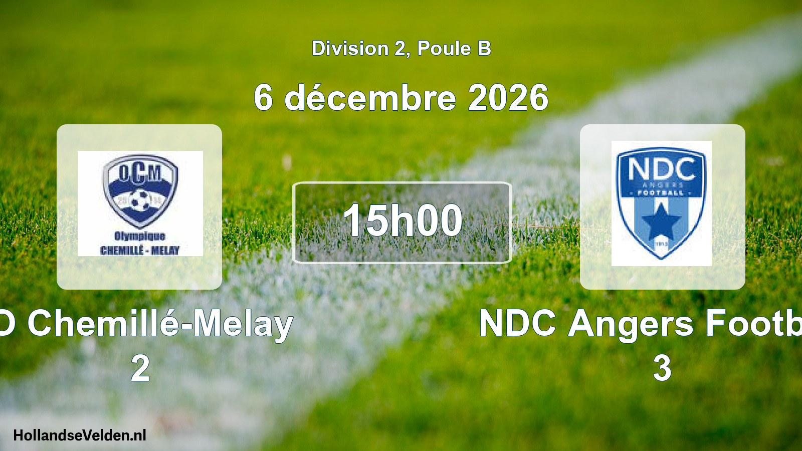 Geplande wedstrijd: O Chemillé-Melay 2 - NDC Angers Football 3 (6 december 2026)