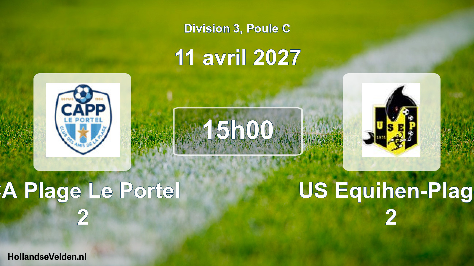 Match programmé: CA Plage Le Portel 2 - US Equihen-Plage 2 (11 avril 2027)
