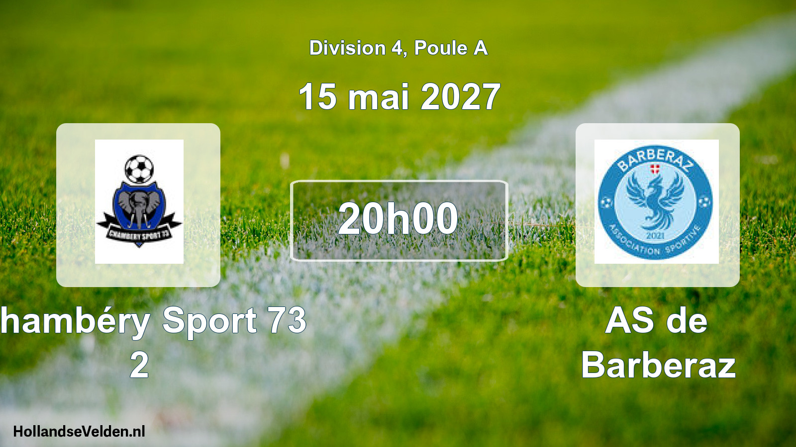 Match programmé: Chambéry Sport 73 2 - AS de Barberaz (15 mai 2027)