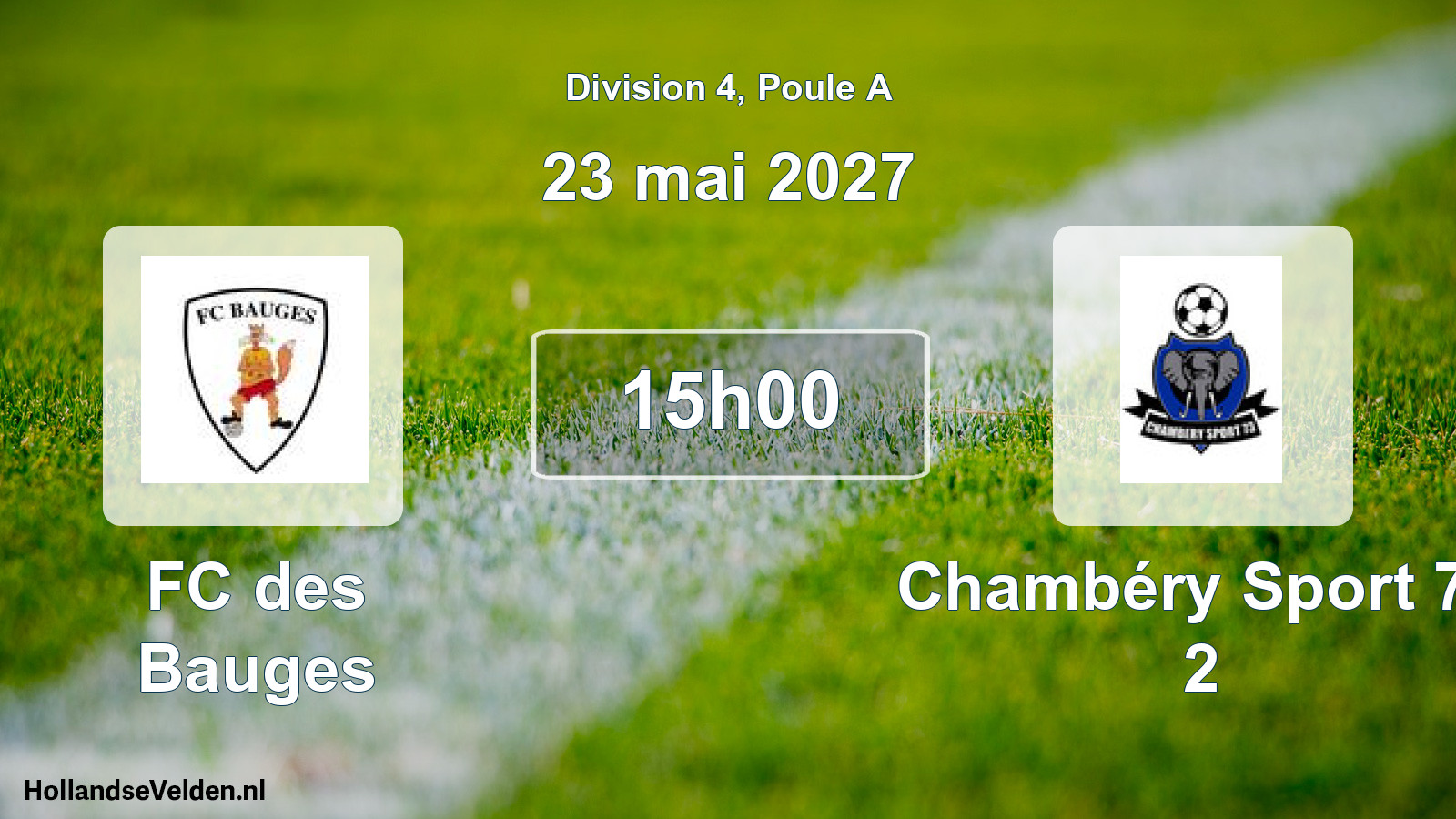 Scheduled Match: FC des Bauges - Chambéry Sport 73 2 (23 May 2027)
