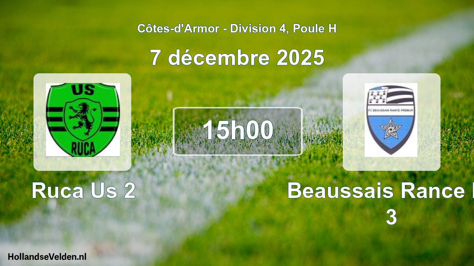Geplande wedstrijd: Ruca Us 2 - Beaussais Rance Fc 3 (7 décembre 2025)
