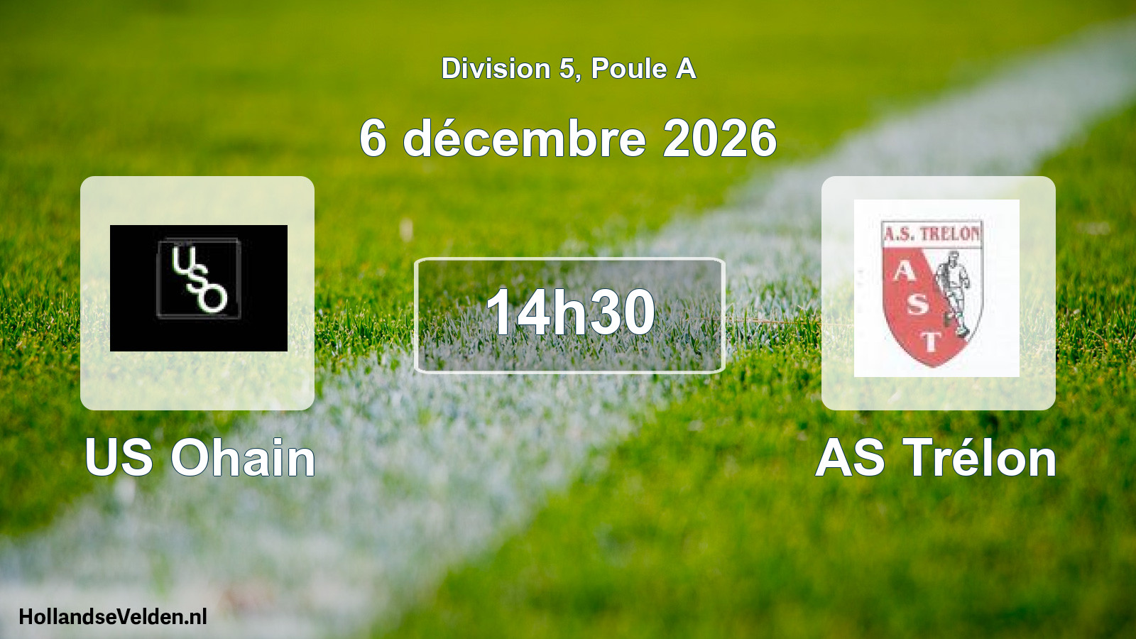 Match programmé: US Ohain - AS Trélon (6 décembre 2026)