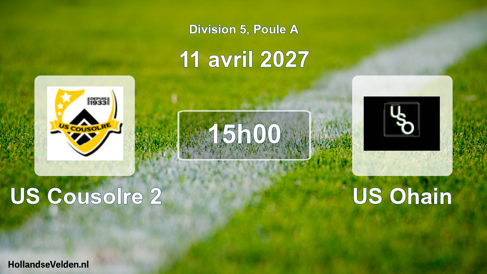 Scheduled Match: US Cousolre 2 - US Ohain (11 April 2027)
