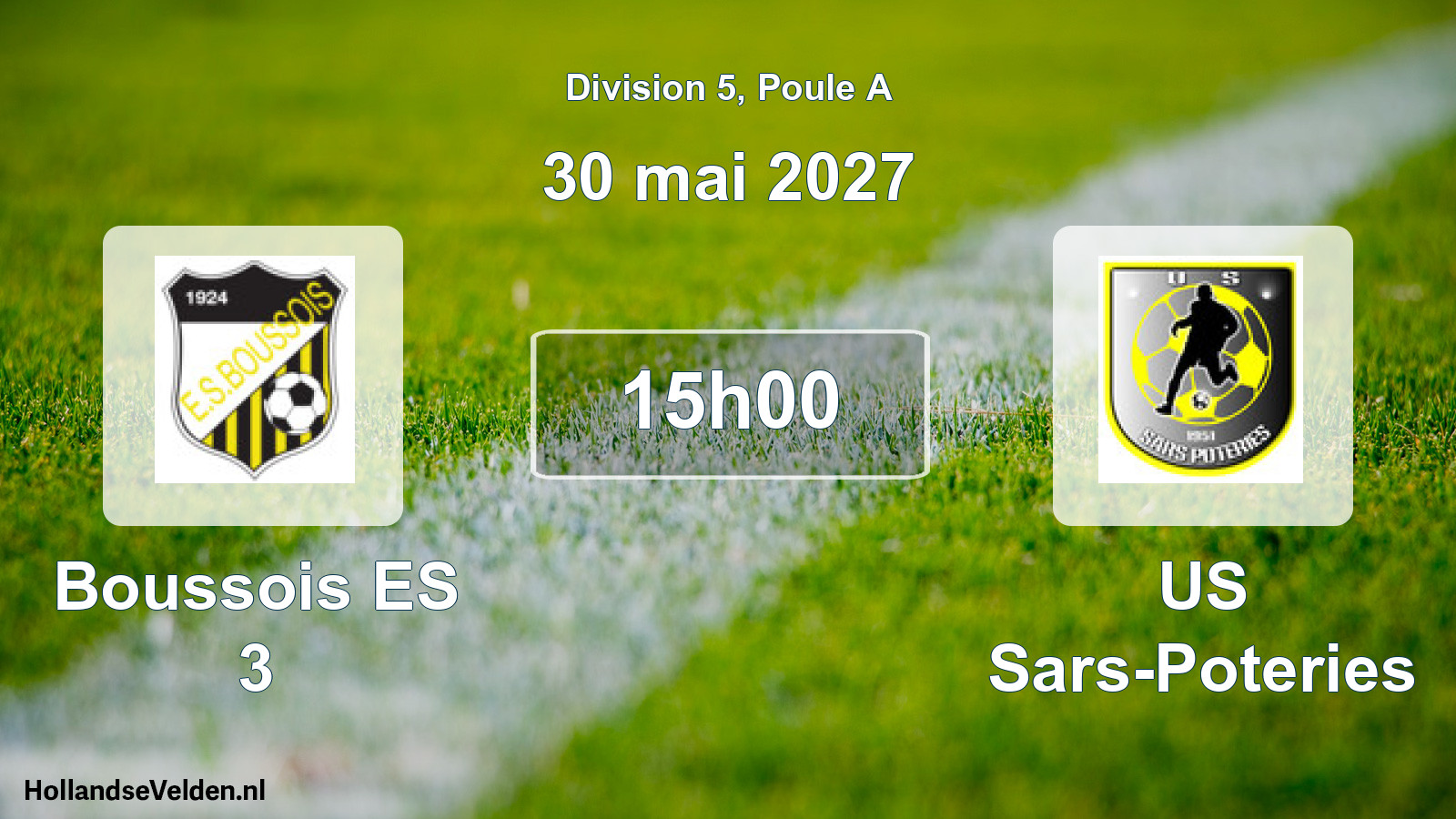 Match programmé: Boussois ES 3 - US Sars-Poteries (30 mai 2027)