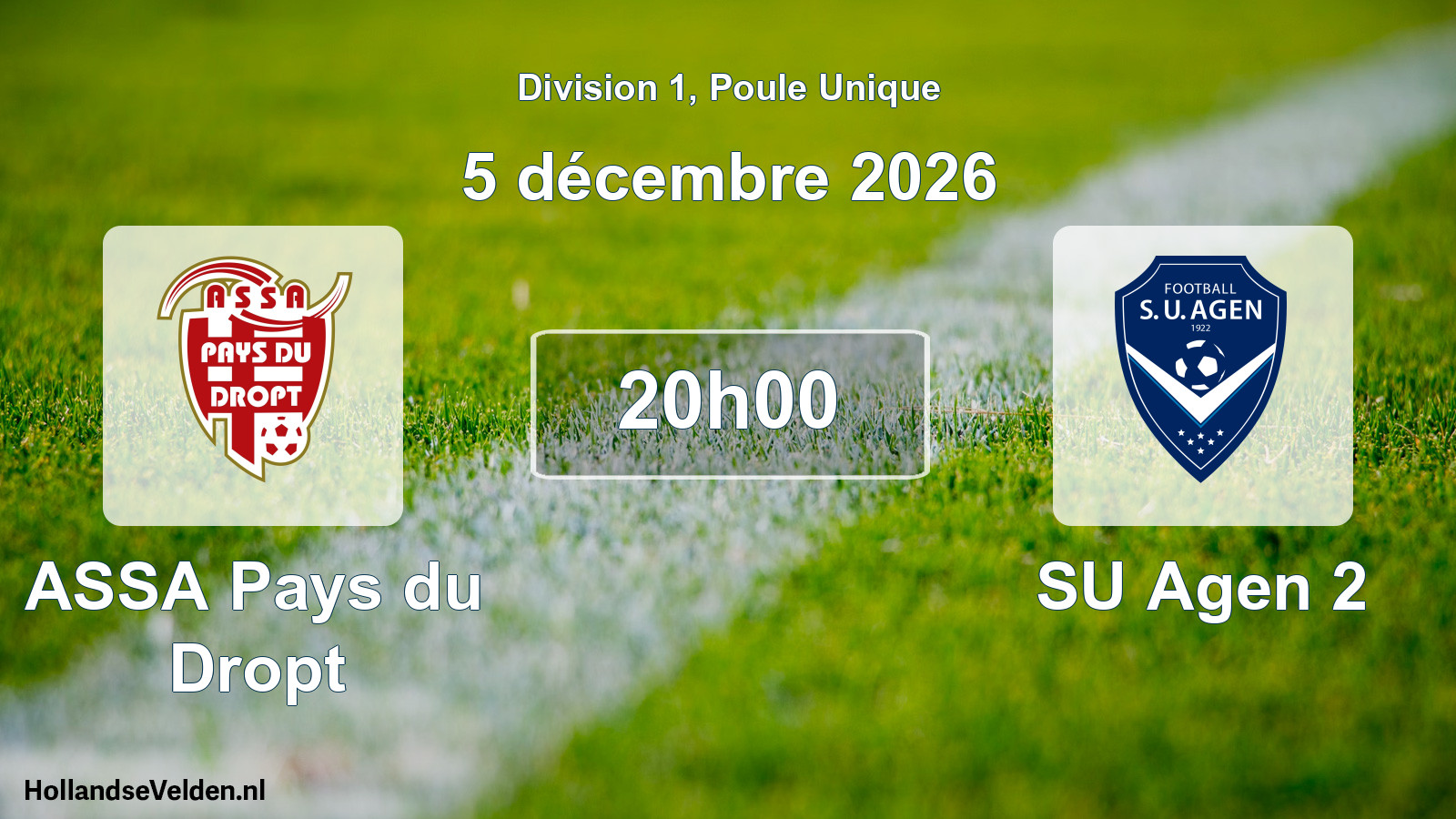 Scheduled Match: ASSA Pays du Dropt - SU Agen 2 (5 December 2026)