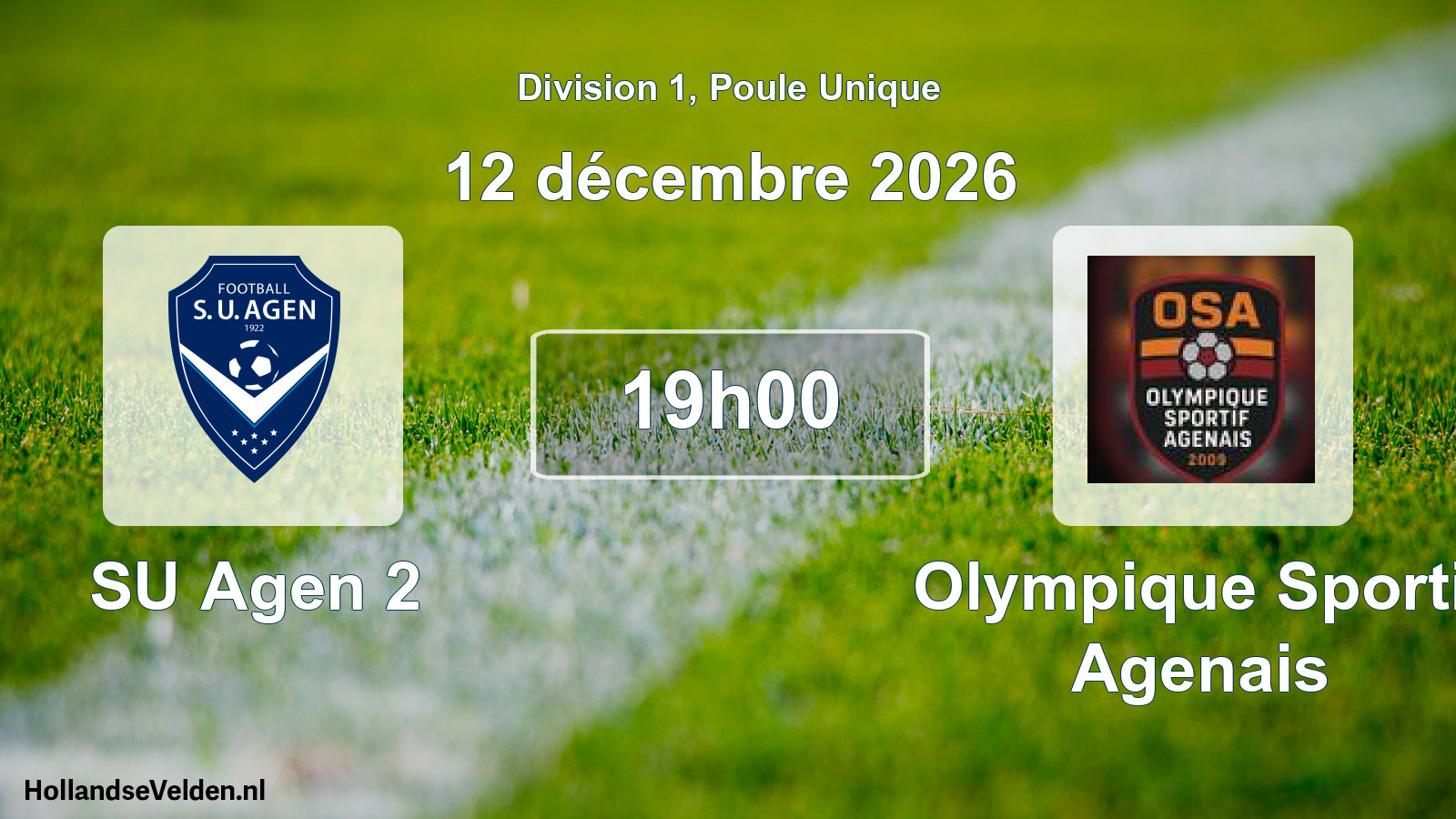 Scheduled Match: SU Agen 2 - Olympique Sportif Agenais (12 December 2026)