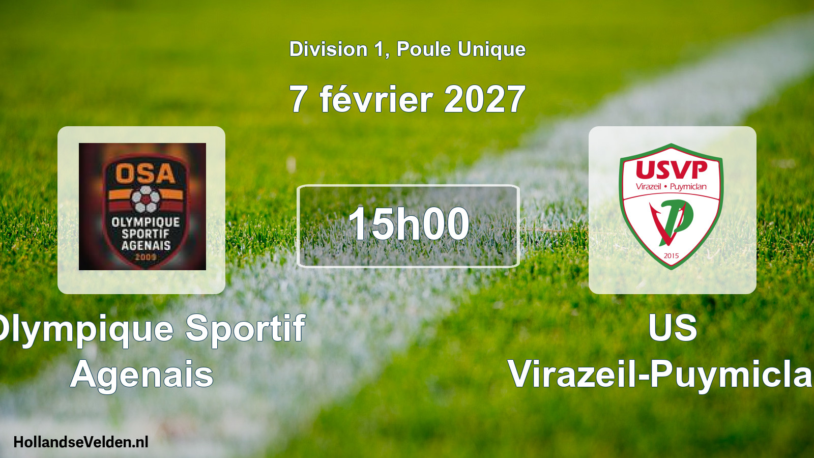 Scheduled Match: Olympique Sportif Agenais - US Virazeil-Puymiclan (7 February 2027)