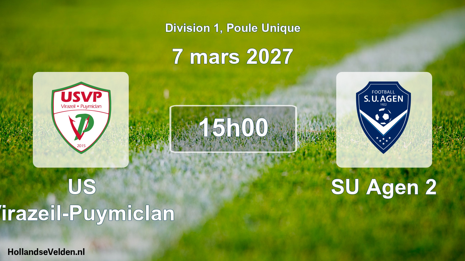 Scheduled Match: US Virazeil-Puymiclan - SU Agen 2 (7 March 2027)
