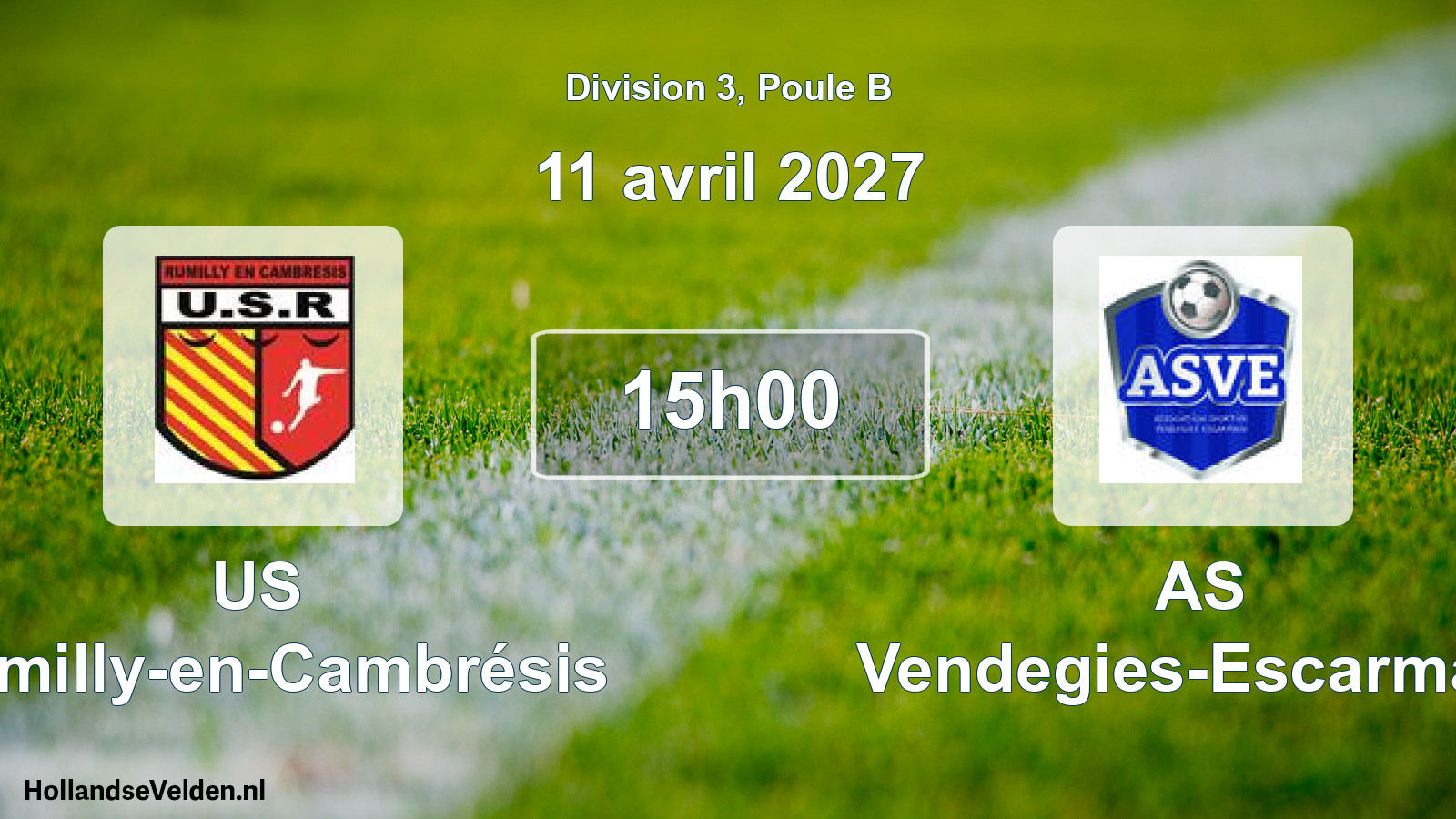 Match programmé: US Rumilly-en-Cambrésis - AS Vendegies-Escarmain (11 avril 2027)