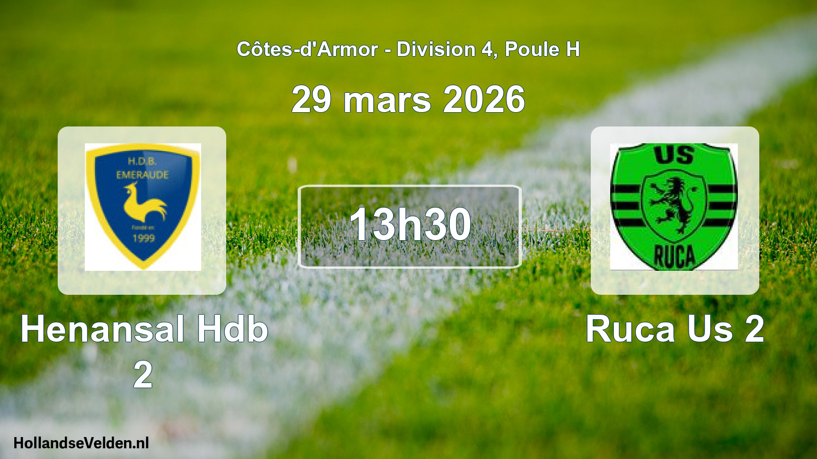 Geplande wedstrijd: Henansal Hdb 2 - Ruca Us 2 (29 mars 2026)