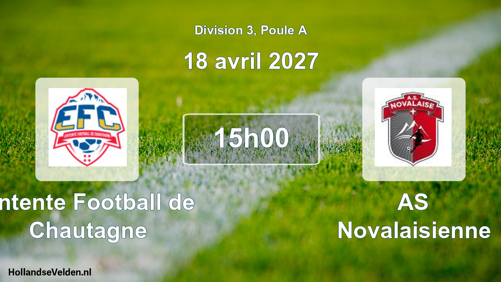 Scheduled Match: Entente Football de Chautagne - AS Novalaisienne (18 April 2027)