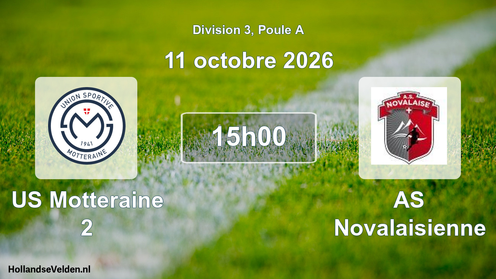 Scheduled Match: US Motteraine 2 - AS Novalaisienne (11 October 2026)