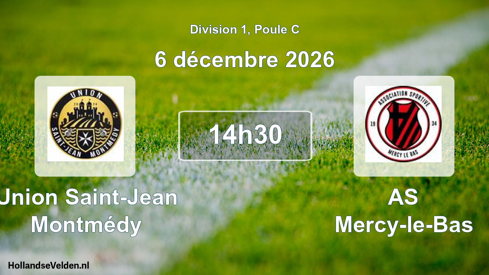 Scheduled Match: Union Saint-Jean Montmédy - AS Mercy-le-Bas (6 December 2026)