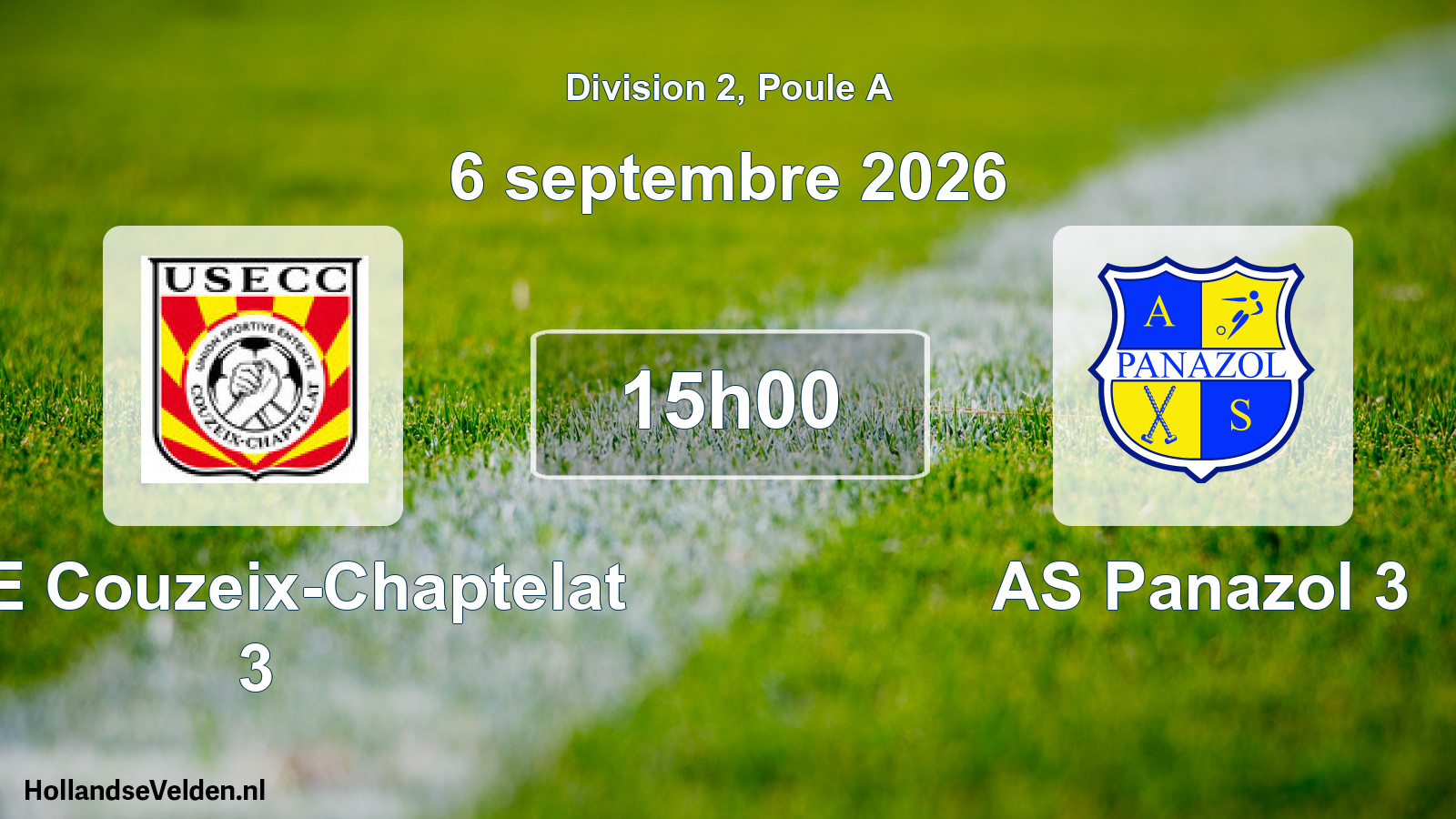 Geplande wedstrijd: USE Couzeix-Chaptelat 3 - AS Panazol 3 (6 september 2026)