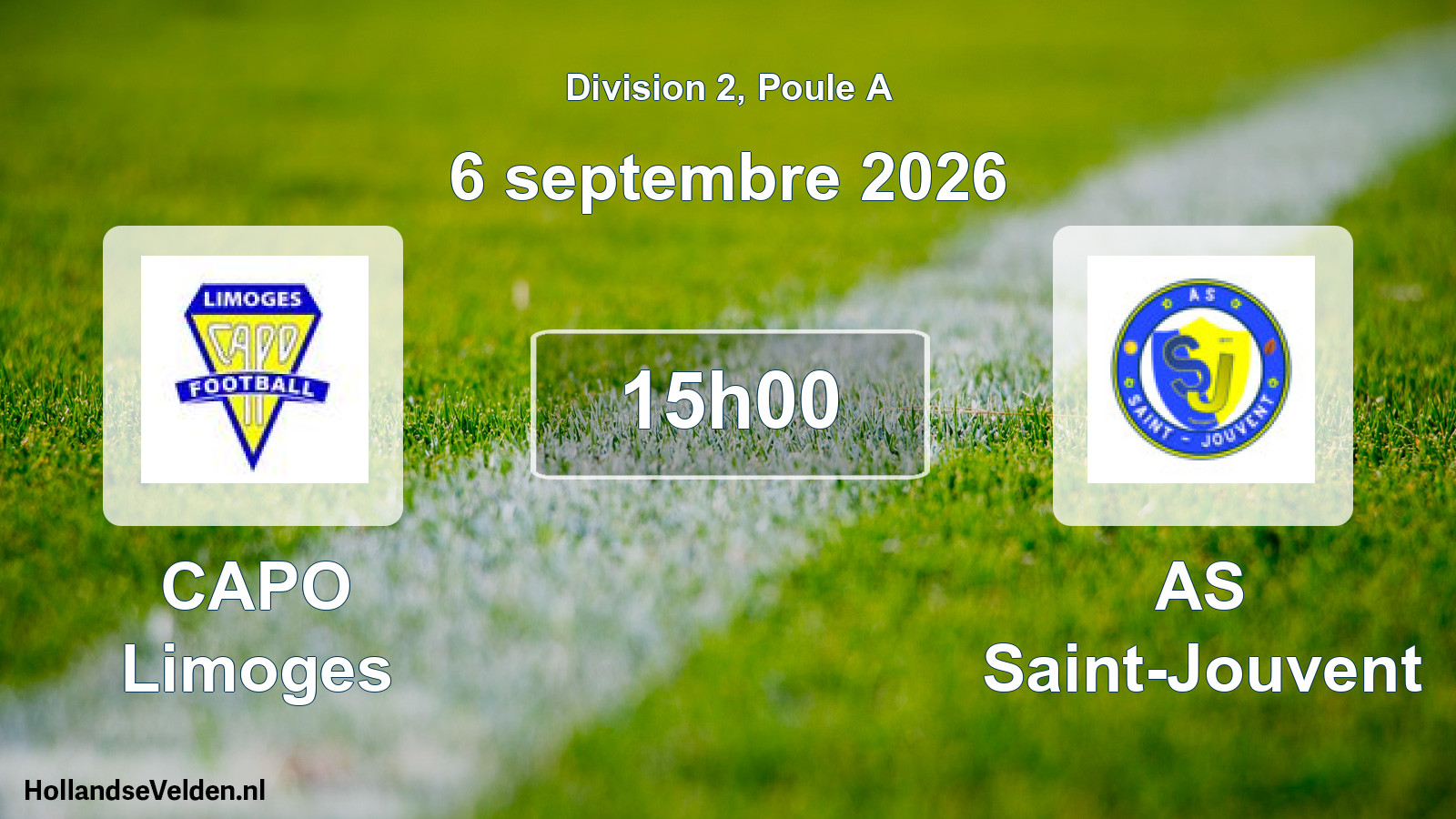 Scheduled Match: CAPO Limoges - AS Saint-Jouvent (6 September 2026)