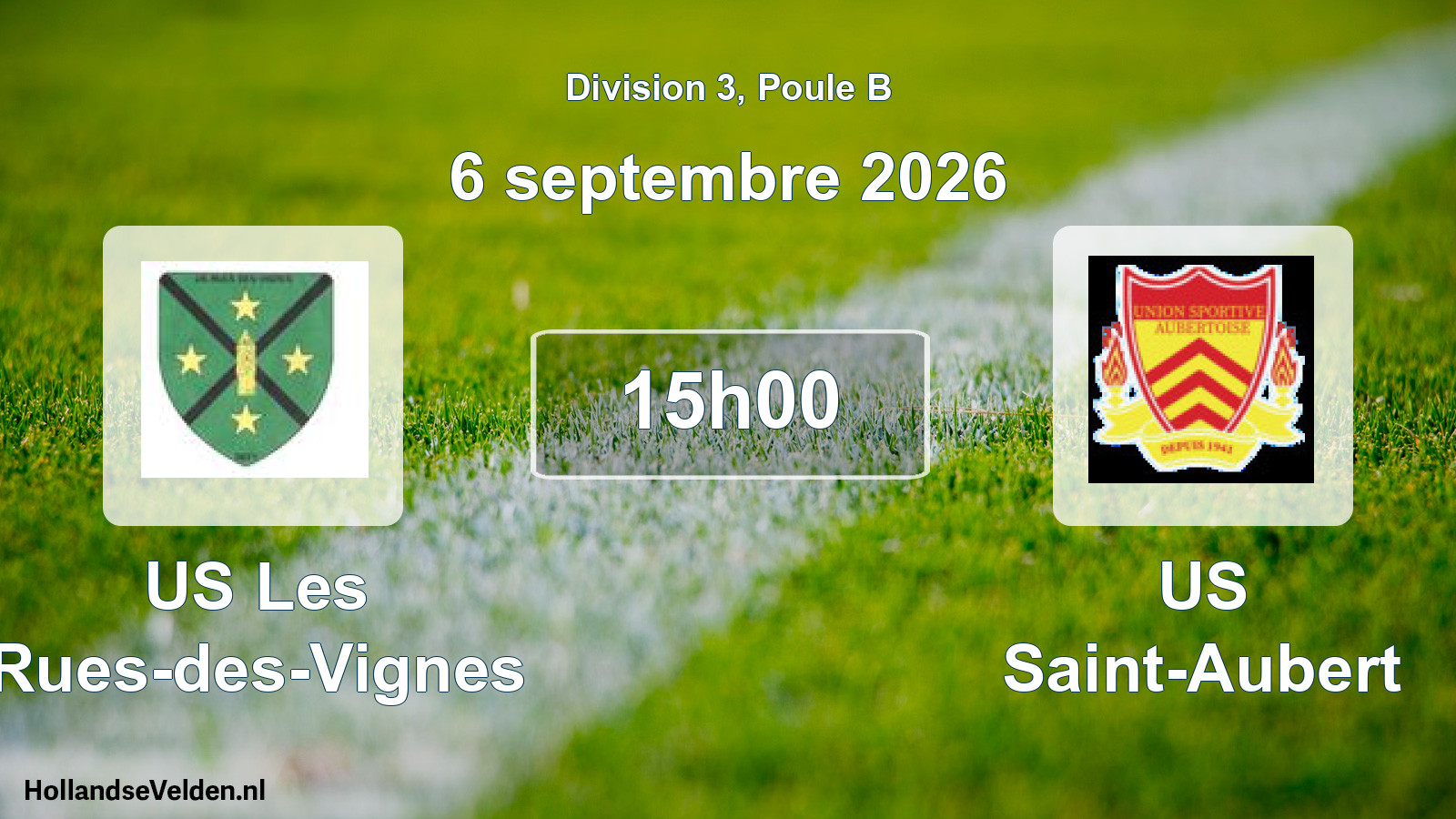 Scheduled Match: US Les Rues-des-Vignes - US Saint-Aubert (6 September 2026)