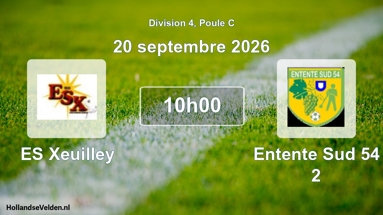 Match programmé: ES Xeuilley - Entente Sud 54 2 (20 septembre 2026)