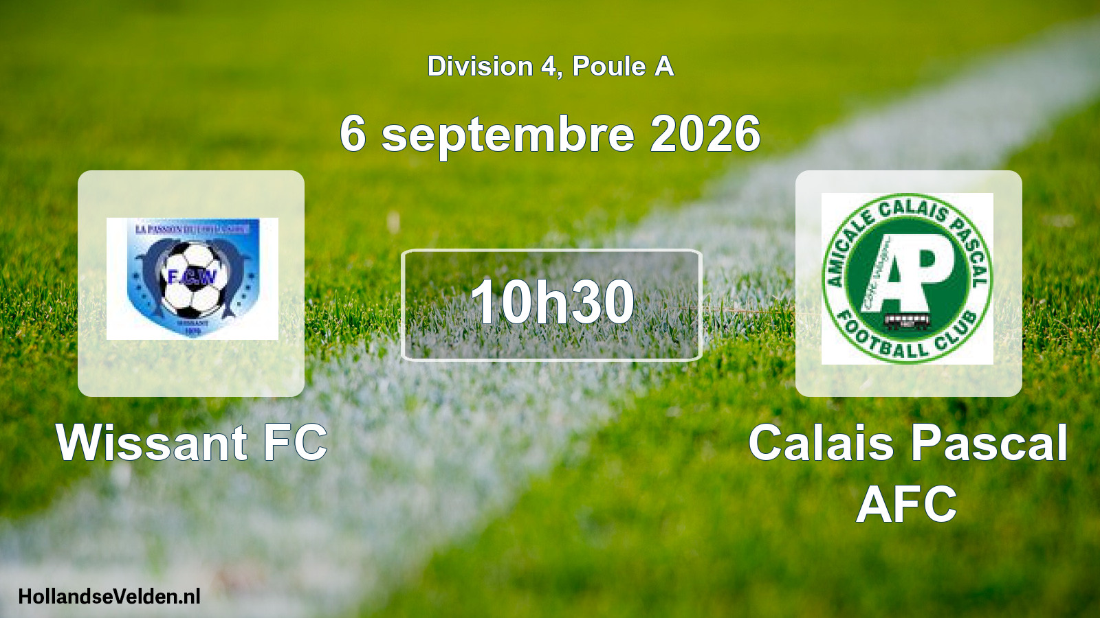Scheduled Match: Wissant FC - Calais Pascal AFC (6 September 2026)