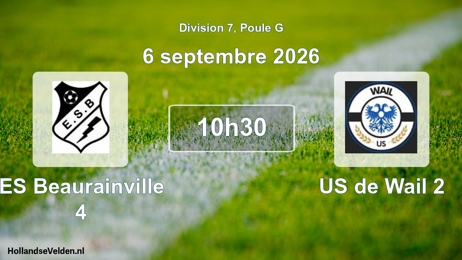 Scheduled Match: ES Beaurainville 4 - US de Wail 2 (6 September 2026)