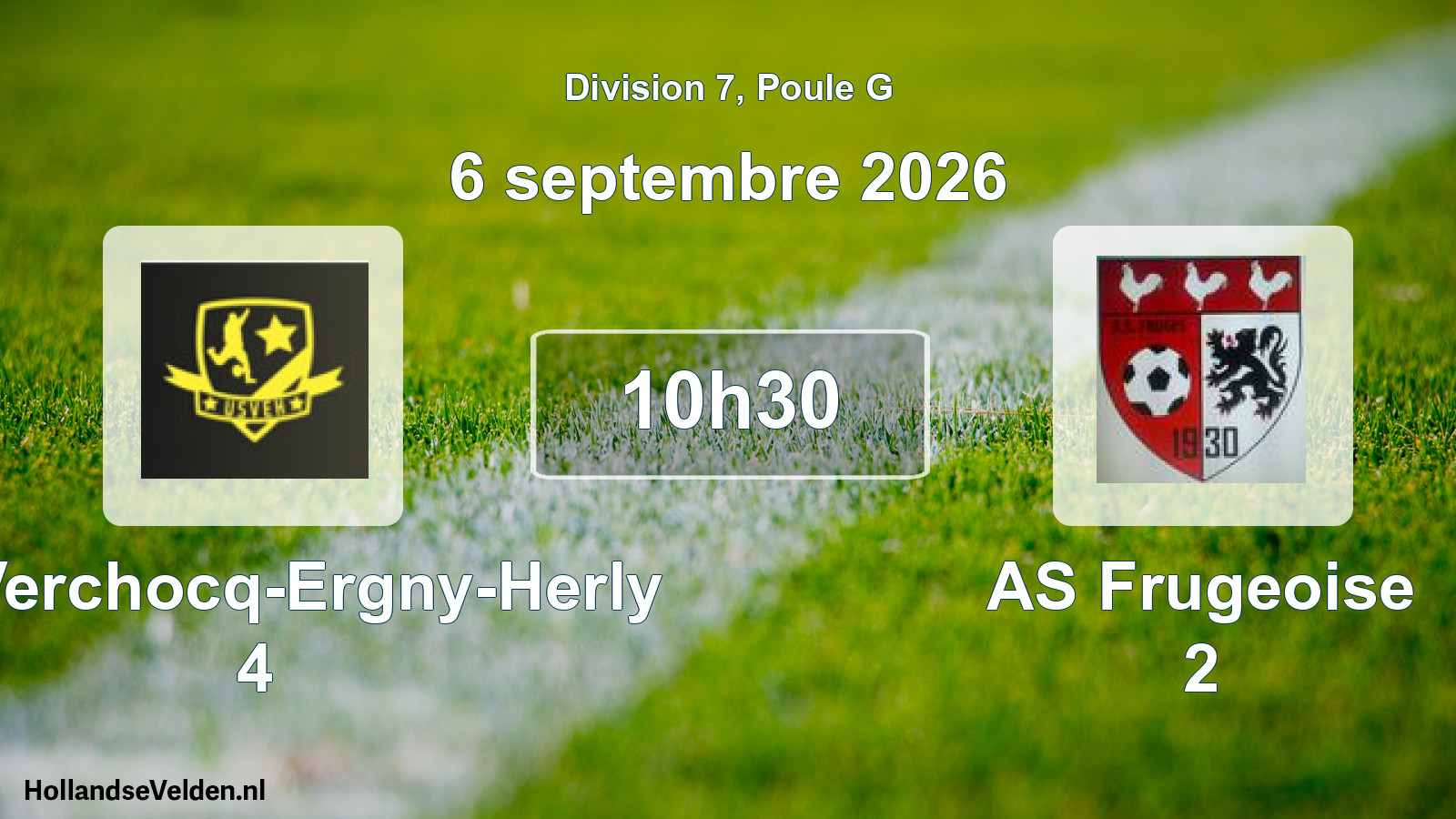 Scheduled Match: US Verchocq-Ergny-Herly 4 - AS Frugeoise 2 (6 September 2026)