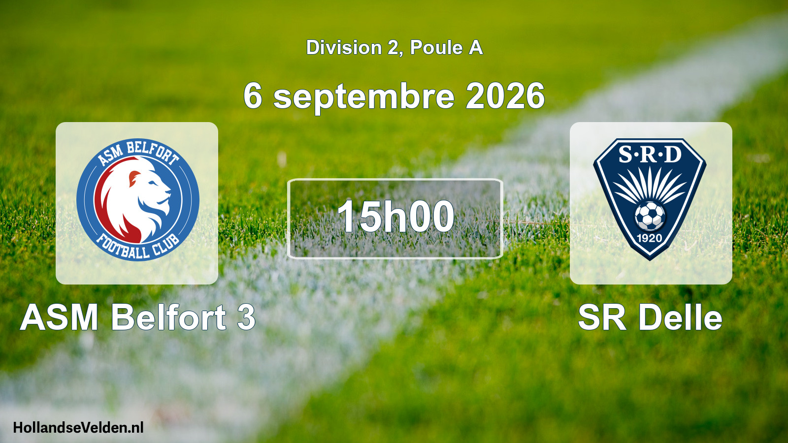 Match programmé: ASM Belfort 3 - SR Delle (6 septembre 2026)