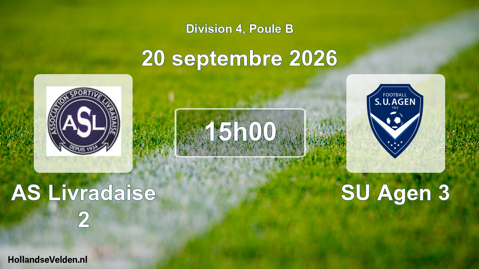 Scheduled Match: AS Livradaise 2 - SU Agen 3 (20 September 2026)