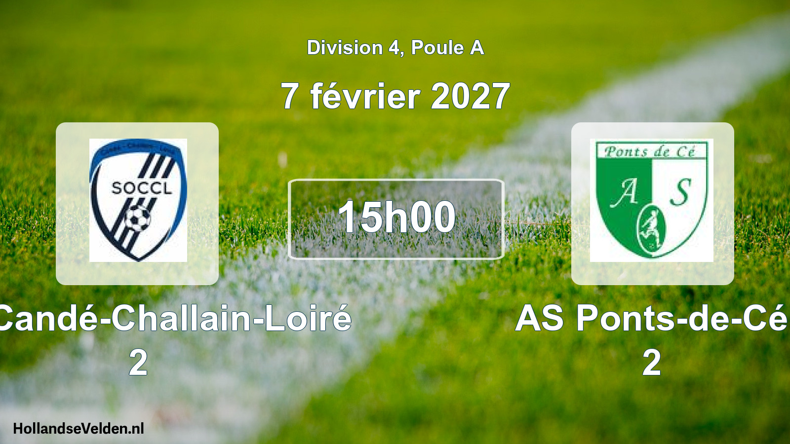 Scheduled Match: SO Candé-Challain-Loiré 2 - AS Ponts-de-Cé 2 (7 February 2027)