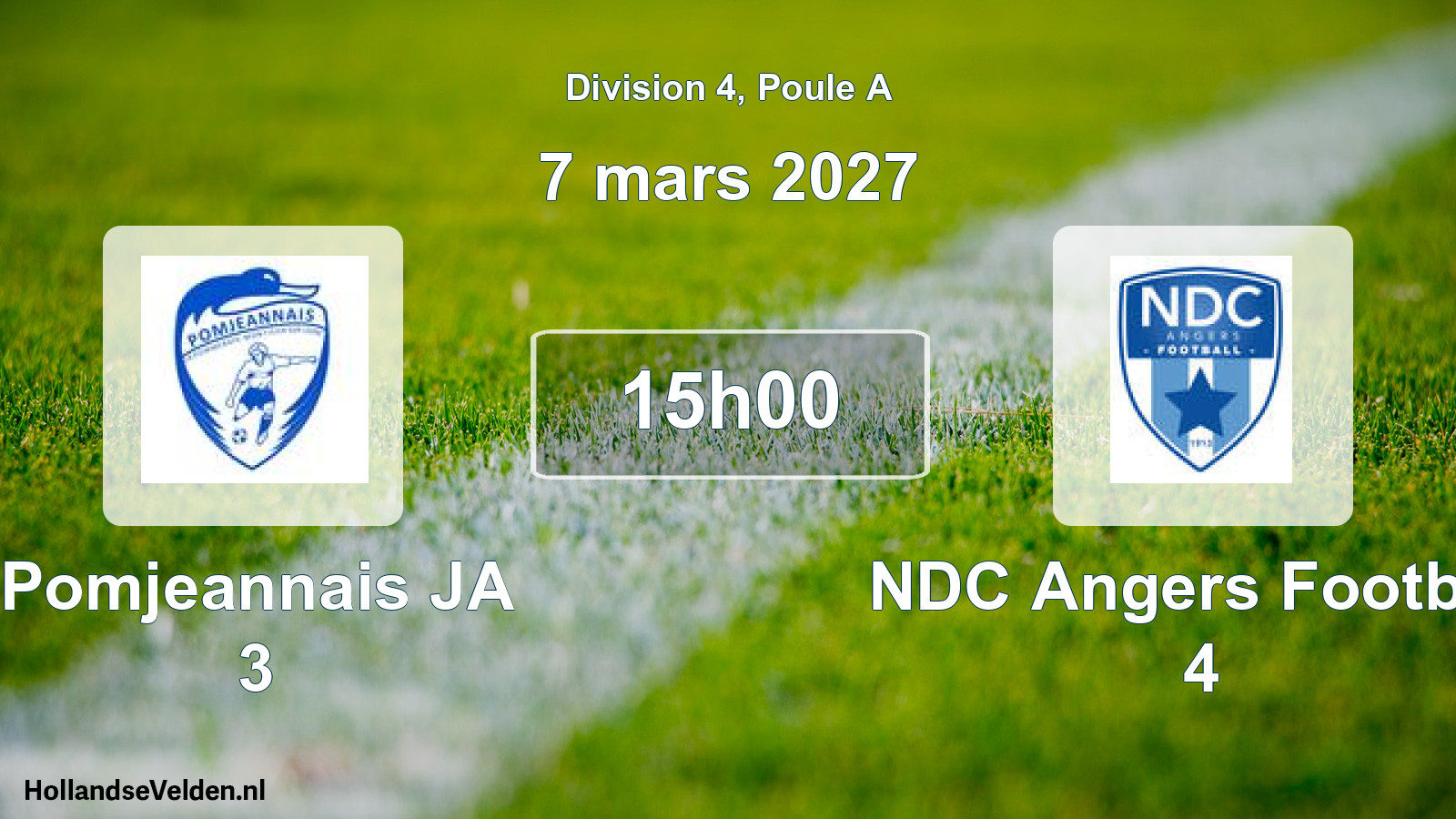 Scheduled Match: Pomjeannais JA 3 - NDC Angers Football 4 (7 March 2027)