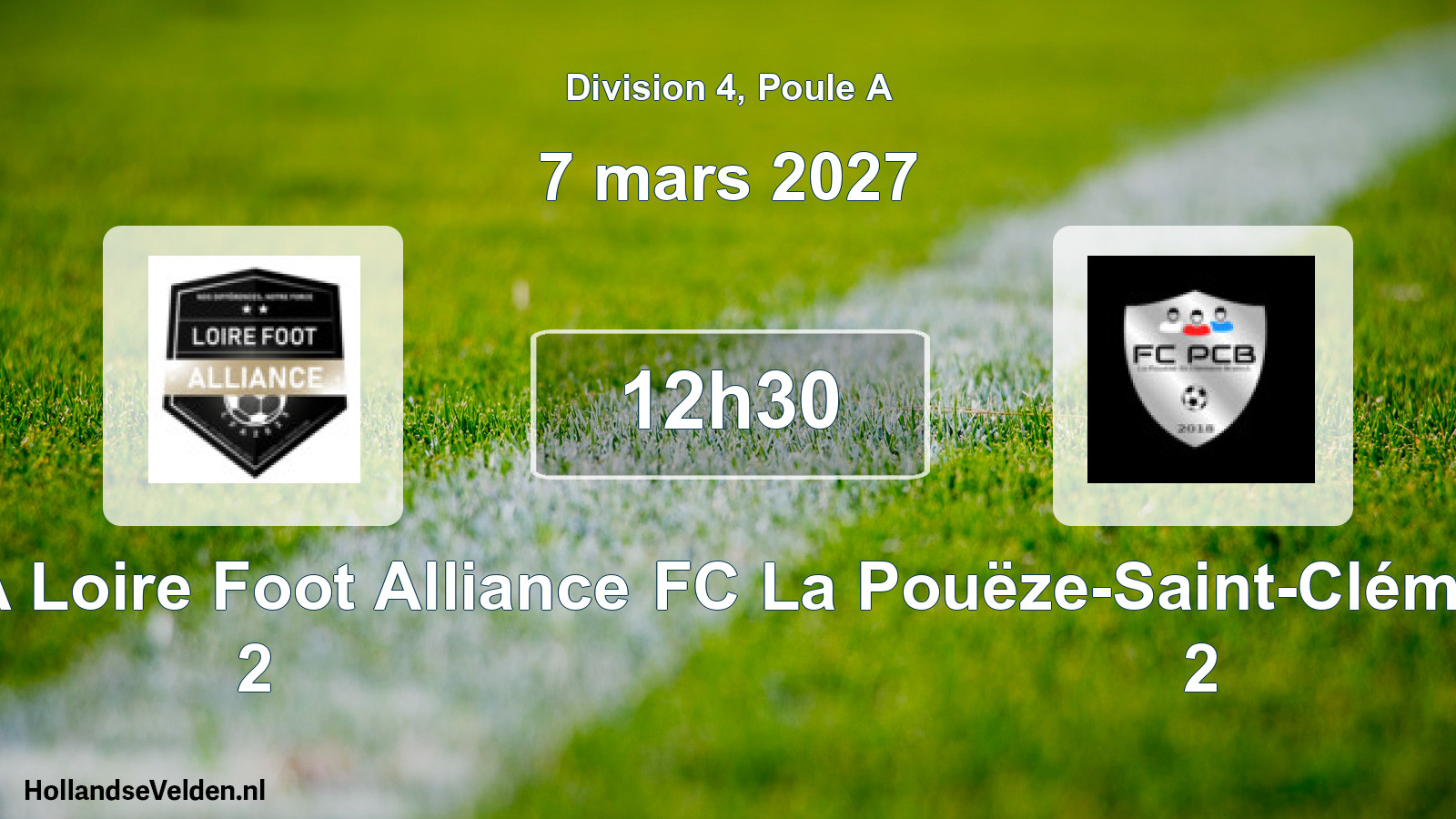 Scheduled Match: LFA Loire Foot Alliance 2 - FC La Pouëze-Saint-Clément-Brain 2 (7 March 2027)