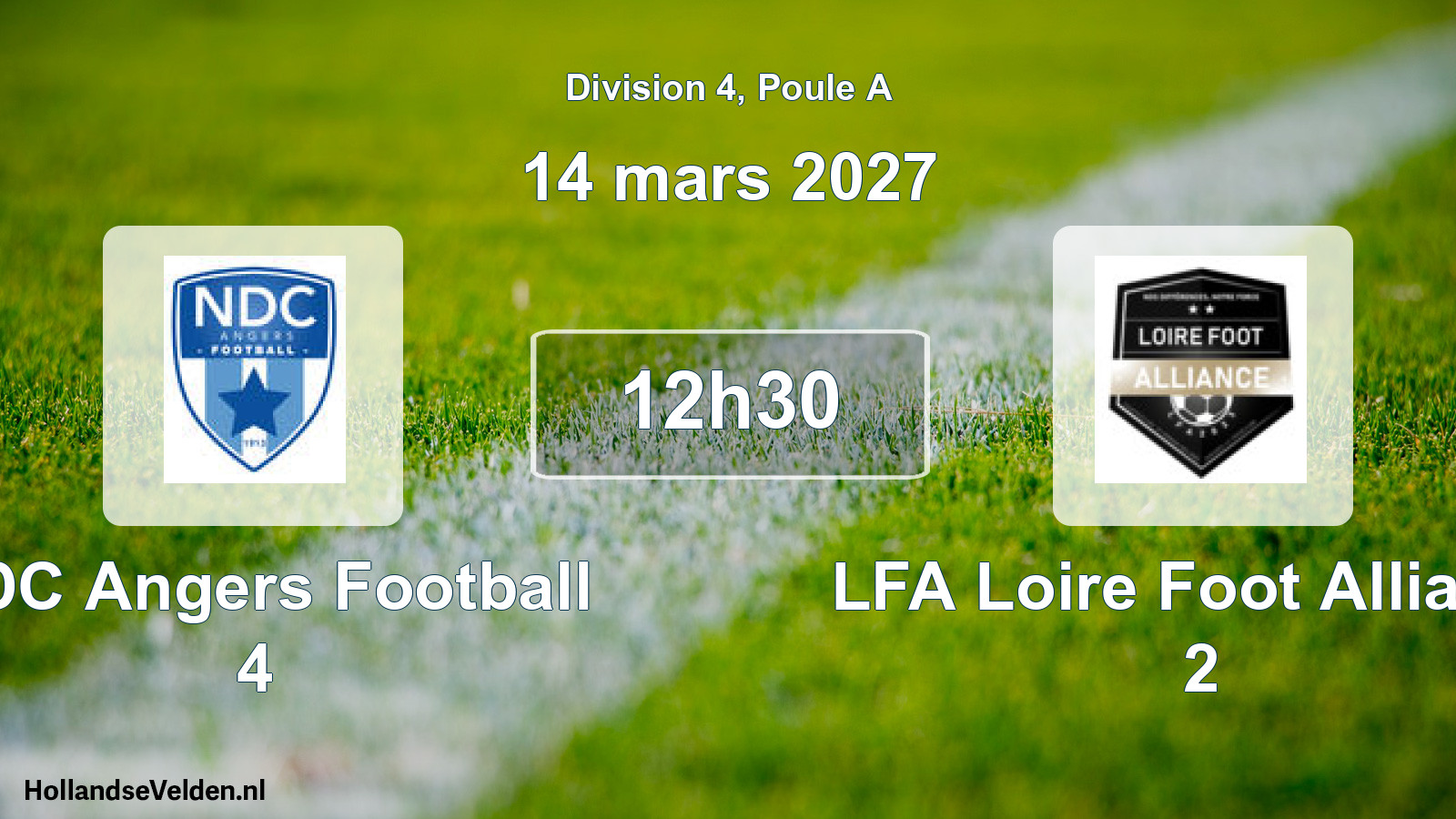 Scheduled Match: NDC Angers Football 4 - LFA Loire Foot Alliance 2 (14 March 2027)