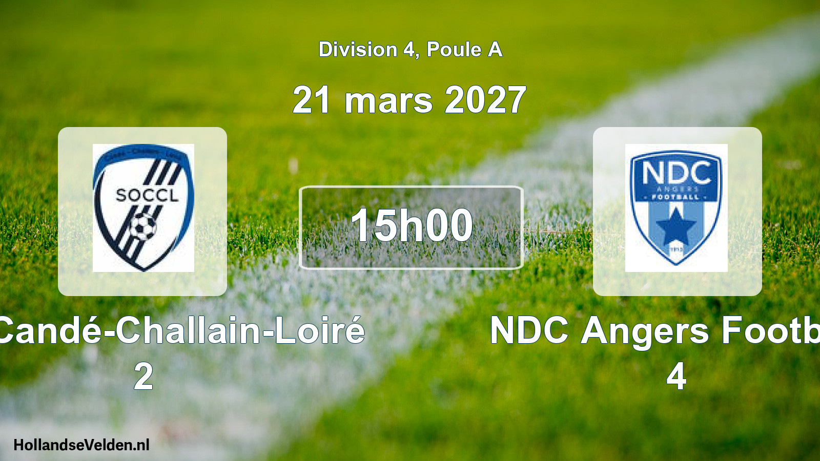 Scheduled Match: SO Candé-Challain-Loiré 2 - NDC Angers Football 4 (21 March 2027)