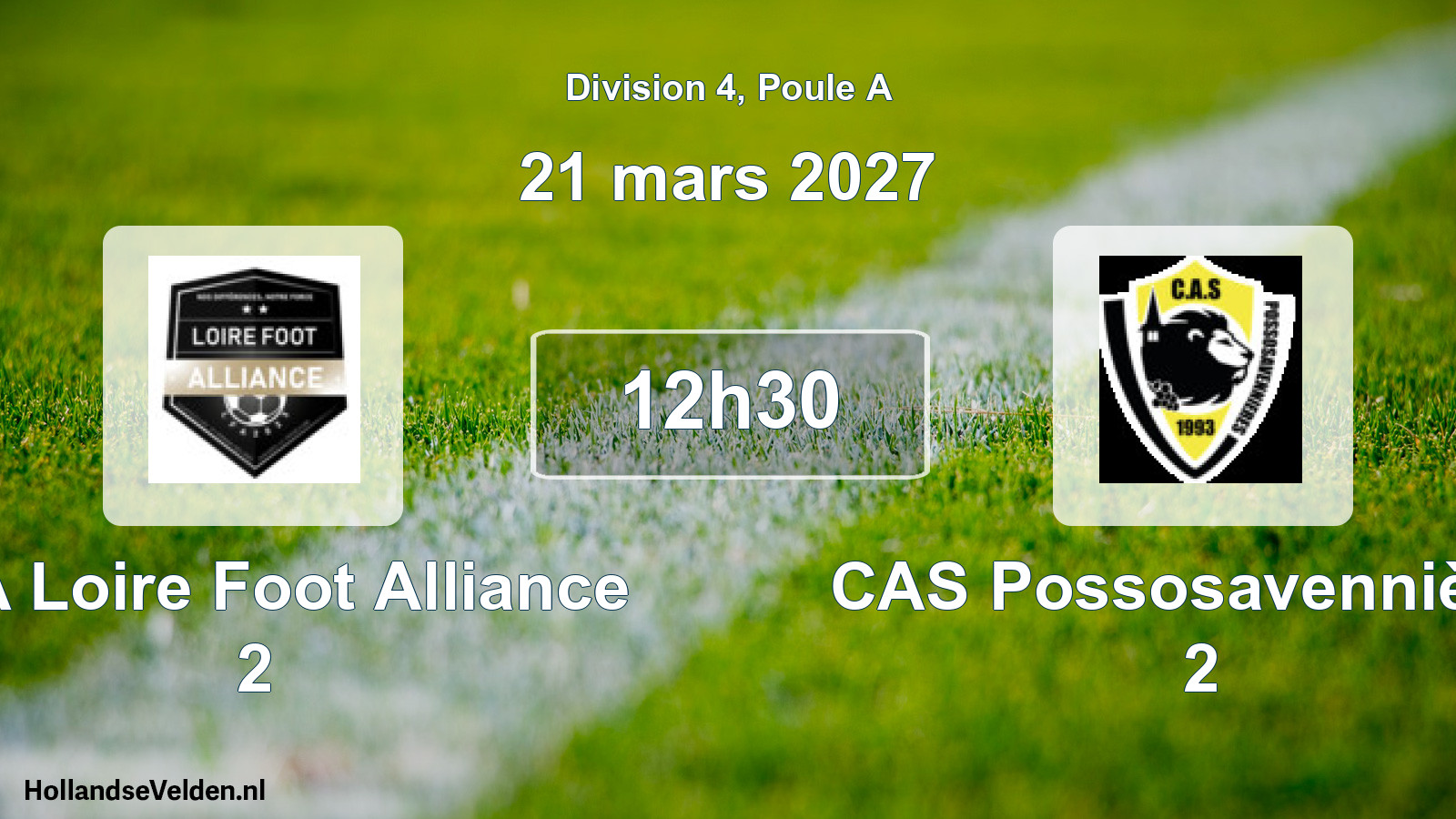 Scheduled Match: LFA Loire Foot Alliance 2 - CAS Possosavennières 2 (21 March 2027)