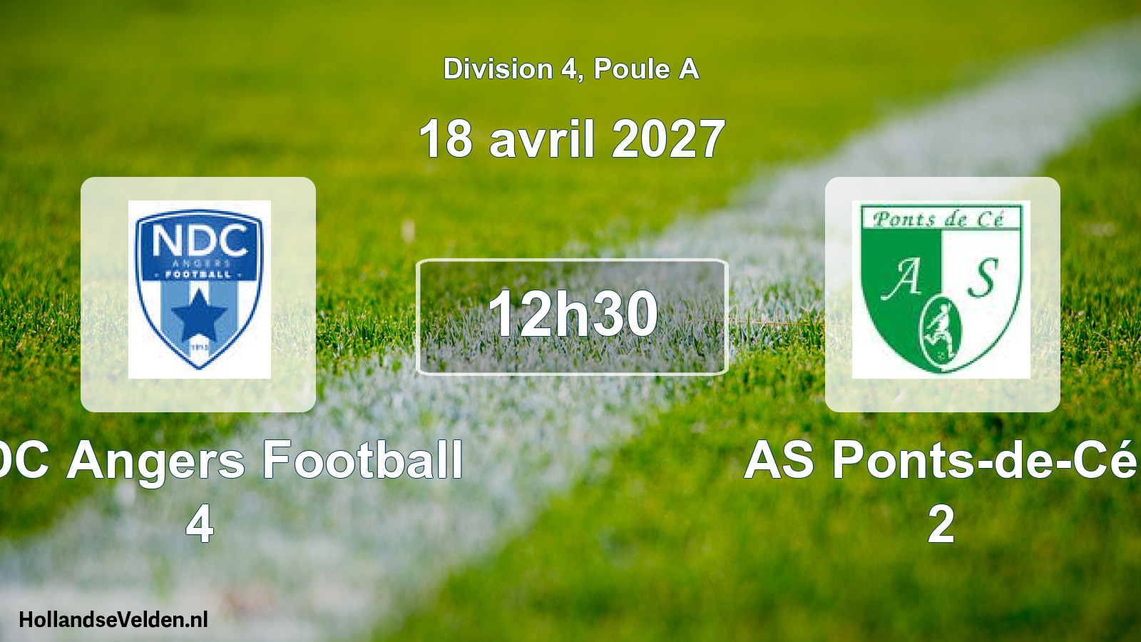 Scheduled Match: NDC Angers Football 4 - AS Ponts-de-Cé 2 (18 April 2027)