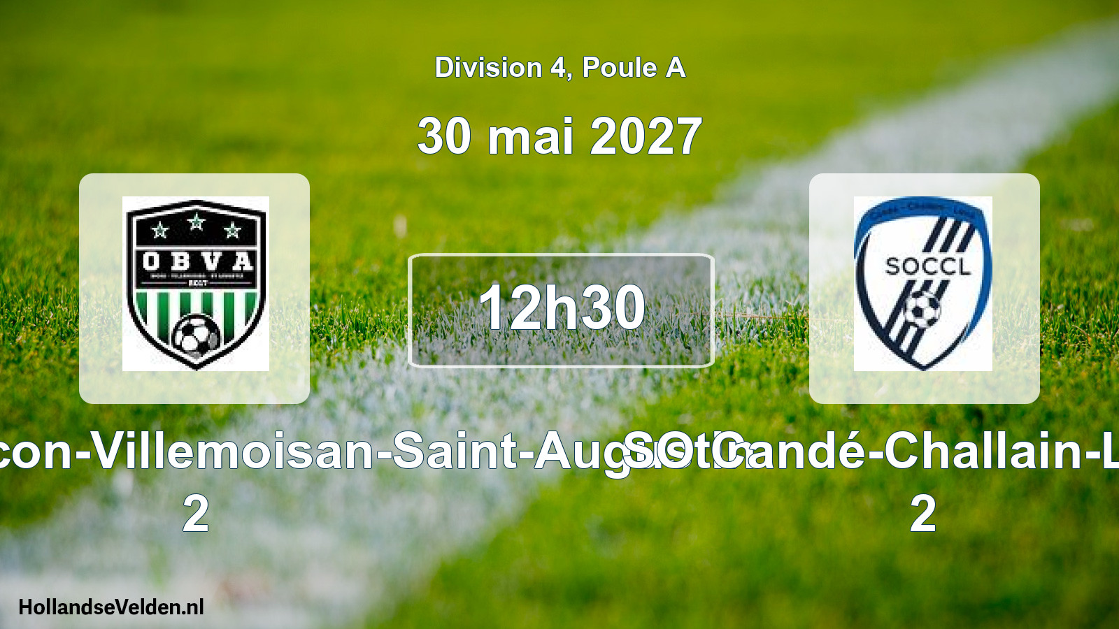 Scheduled Match: Olympique Bécon-Villemoisan-Saint-Augustin 2 - SO Candé-Challain-Loiré 2 (30 May 2027)