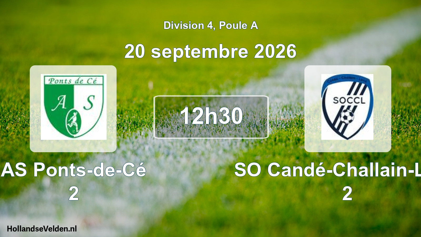 Scheduled Match: AS Ponts-de-Cé 2 - SO Candé-Challain-Loiré 2 (20 September 2026)