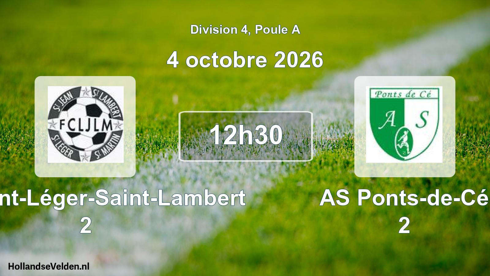 Scheduled Match: FC Saint-Léger-Saint-Lambert 2 - AS Ponts-de-Cé 2 (4 October 2026)