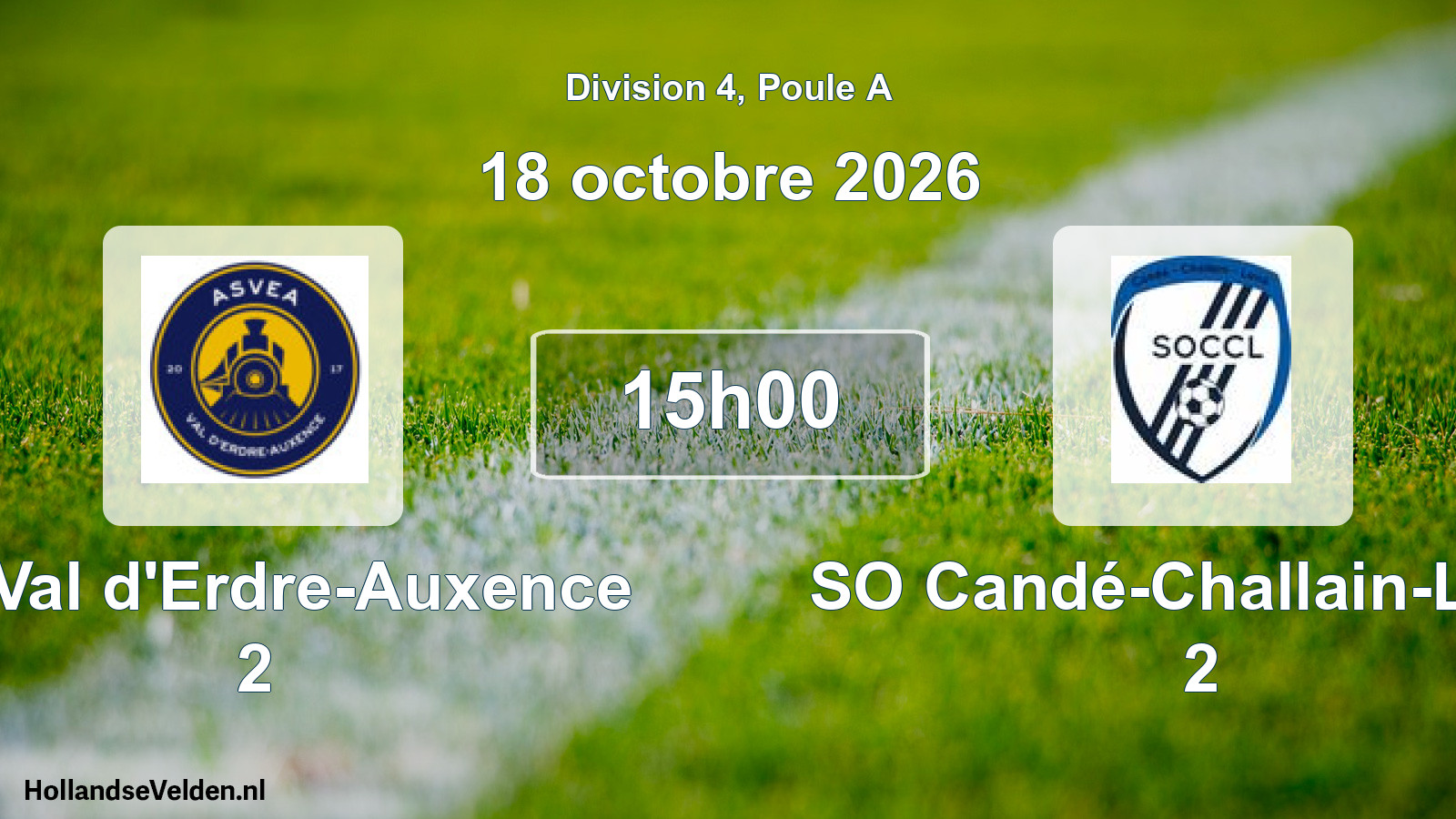Scheduled Match: AS Val d'Erdre-Auxence 2 - SO Candé-Challain-Loiré 2 (18 October 2026)