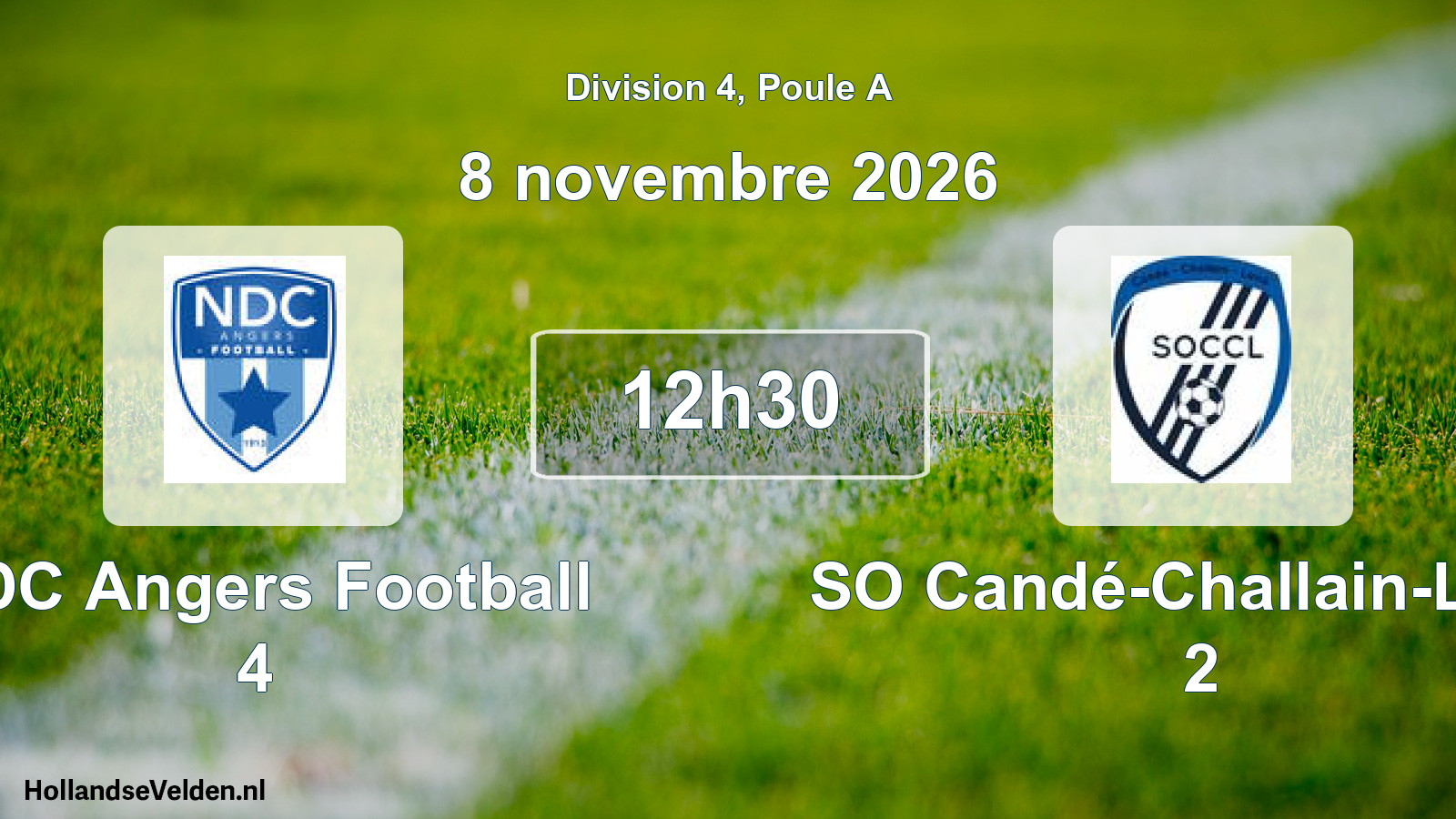 Scheduled Match: NDC Angers Football 4 - SO Candé-Challain-Loiré 2 (8 November 2026)