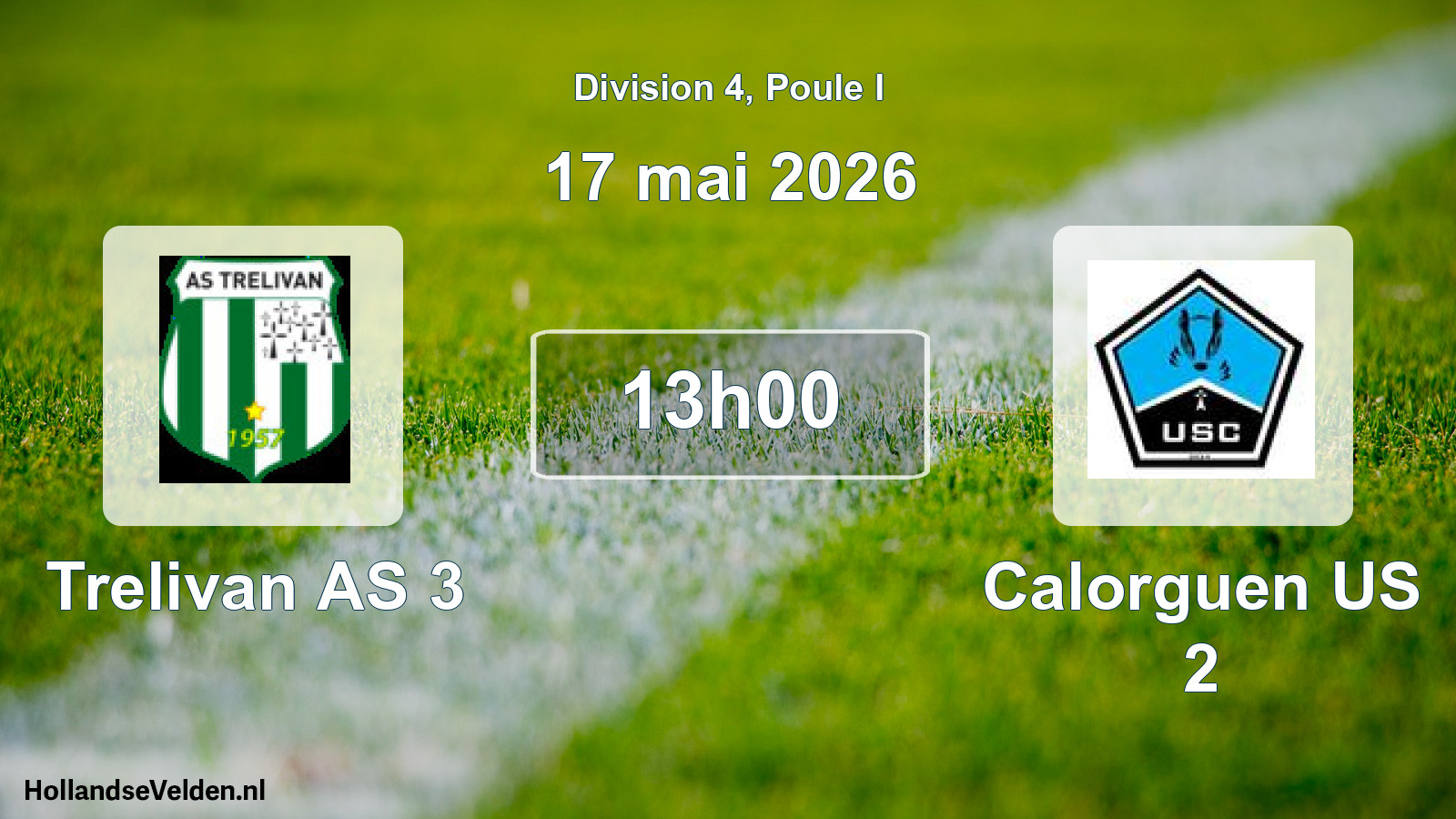 Match programmé: Trelivan AS 3 - Calorguen US 2 (17 mai 2026)