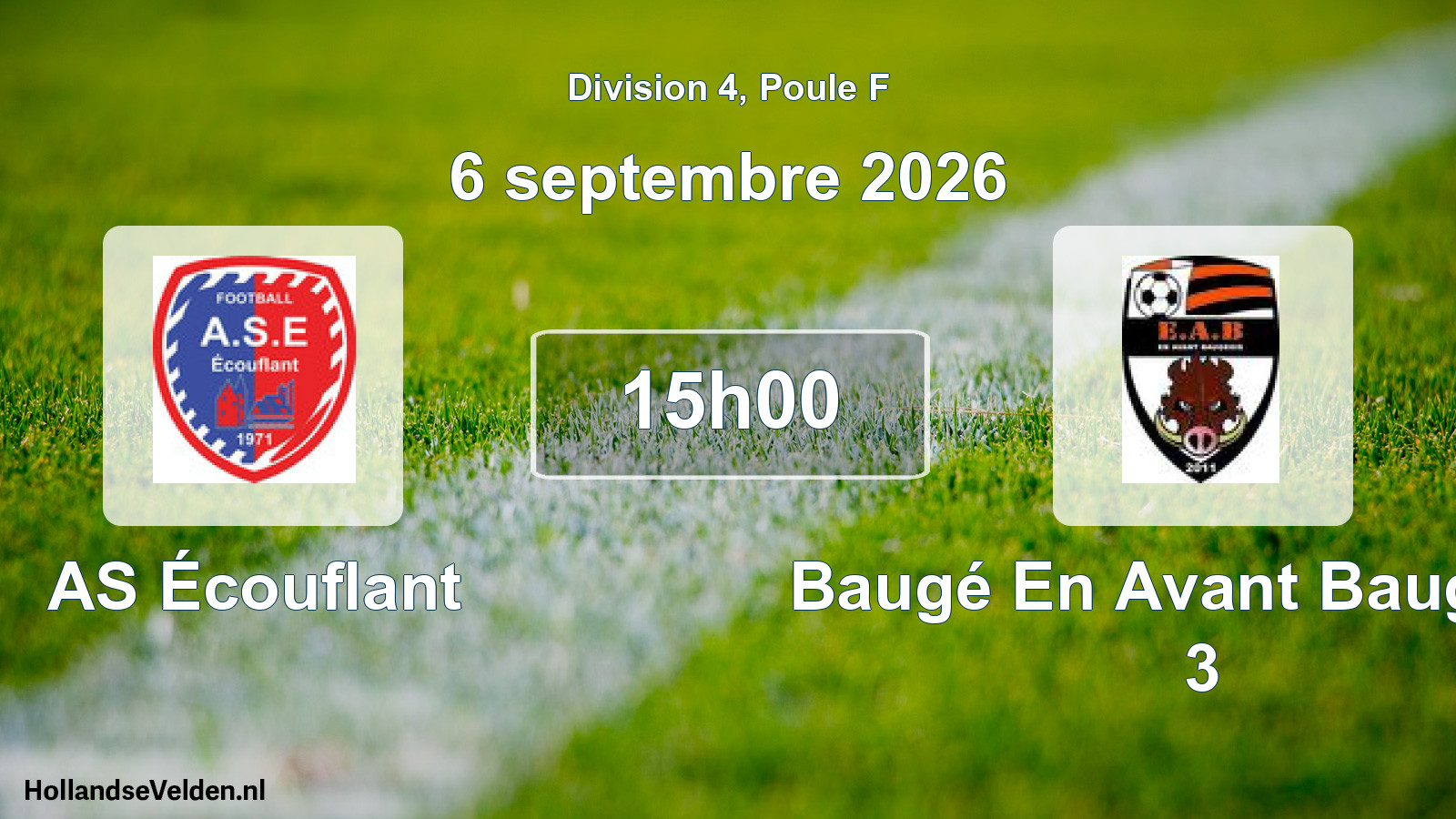 Scheduled Match: AS Écouflant - Baugé En Avant Baugeois 3 (6 September 2026)