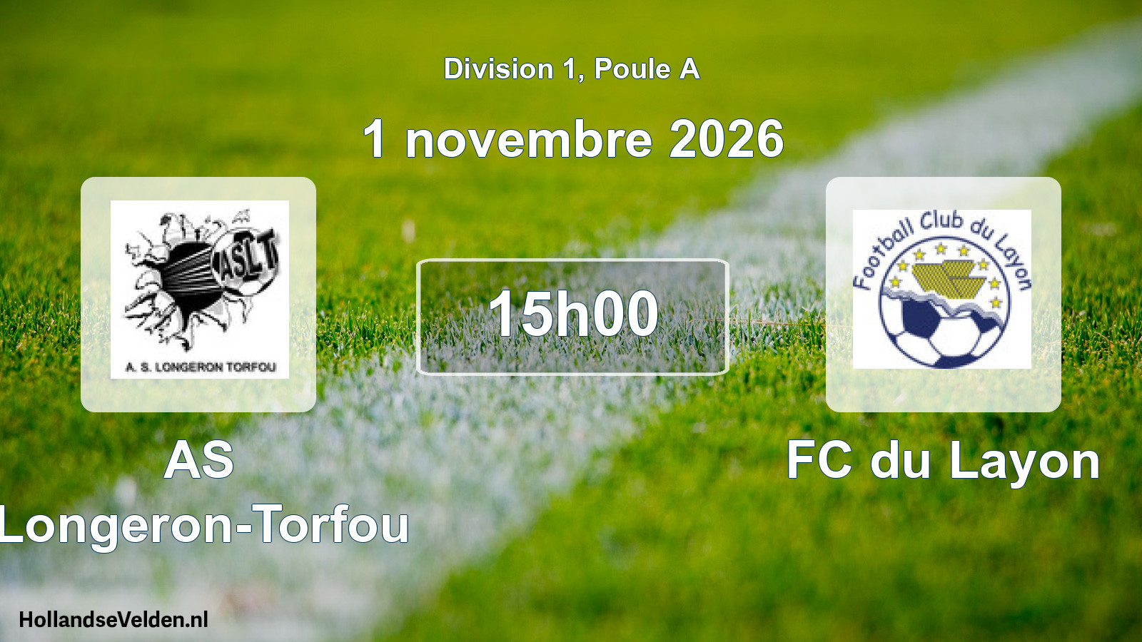 Match programmé: AS Longeron-Torfou - FC du Layon (1 novembre 2026)