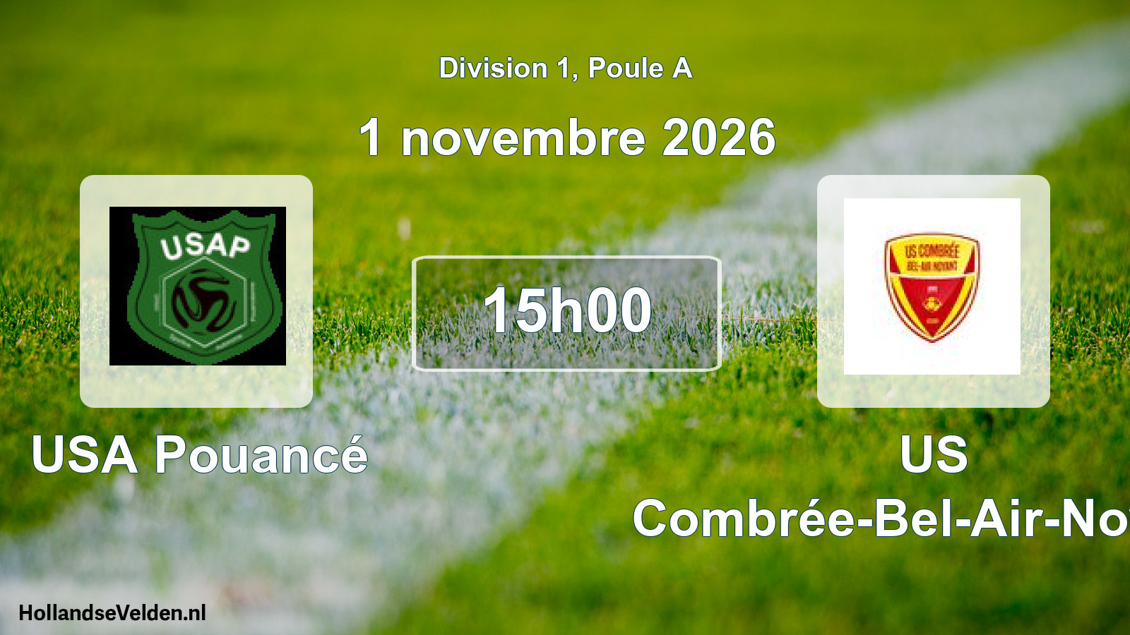 Scheduled Match: USA Pouancé - US Combrée-Bel-Air-Noyant (1 November 2026)