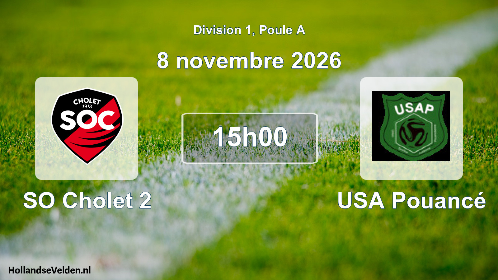 Scheduled Match: SO Cholet 2 - USA Pouancé (8 November 2026)