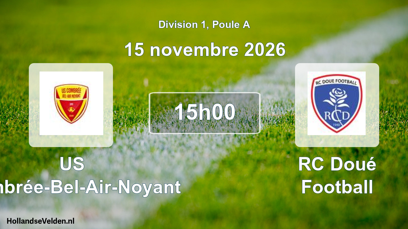 Scheduled Match: US Combrée-Bel-Air-Noyant - RC Doué Football (15 November 2026)