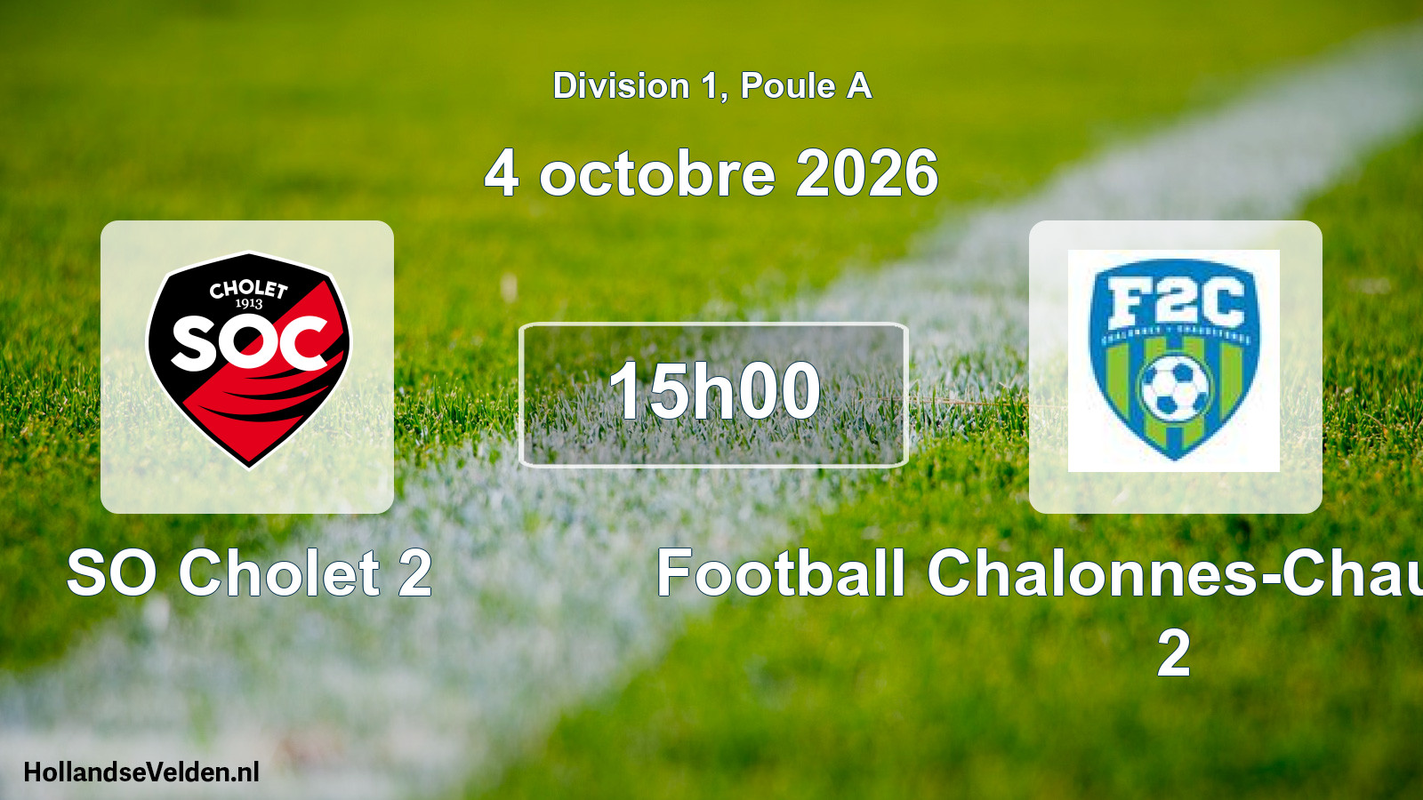 Scheduled Match: SO Cholet 2 - Football Chalonnes-Chaudefonds 2 (4 October 2026)