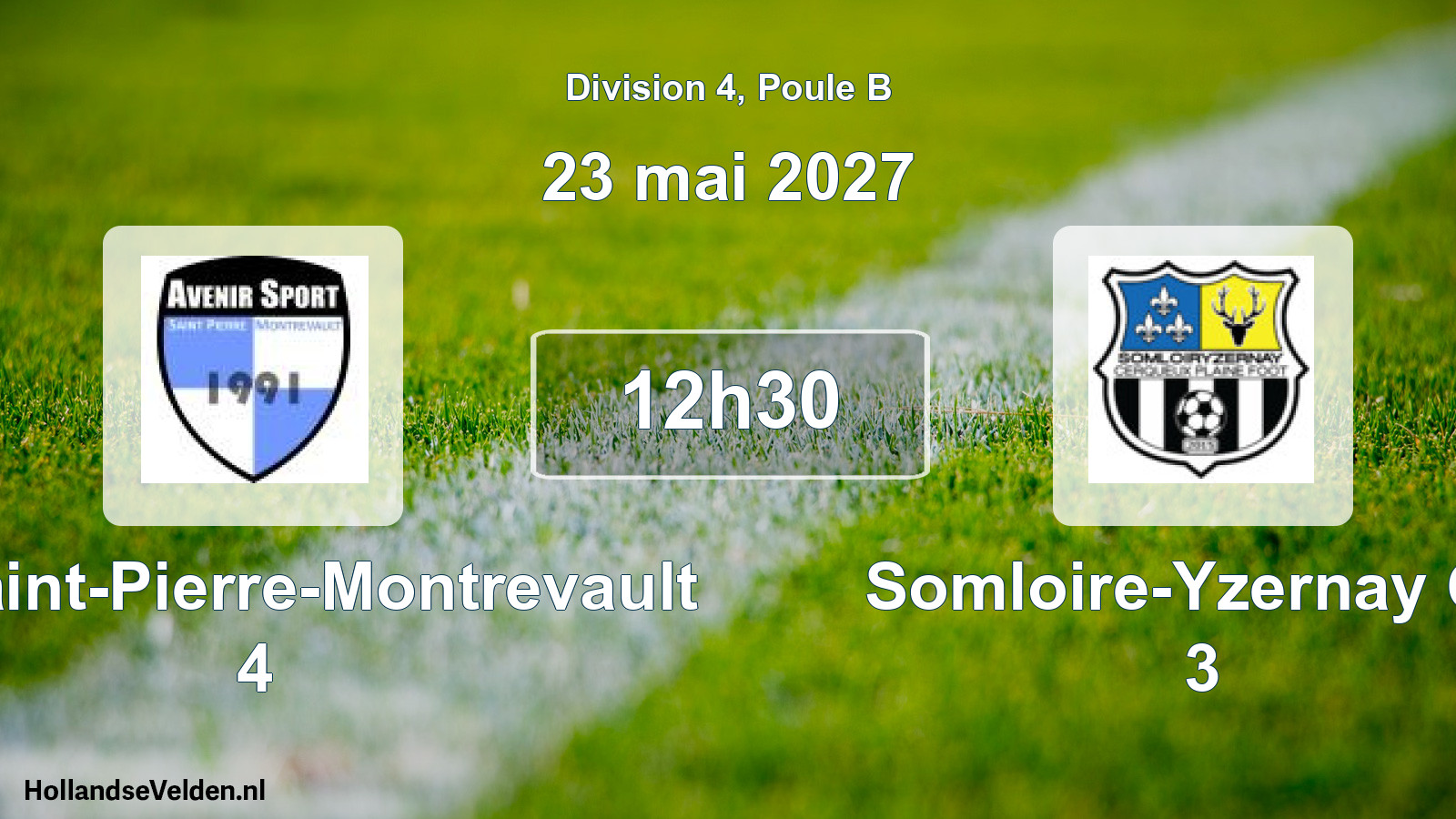 Geplande wedstrijd: AS Saint-Pierre-Montrevault 4 - Somloire-Yzernay CP 3 (23 mei 2027)