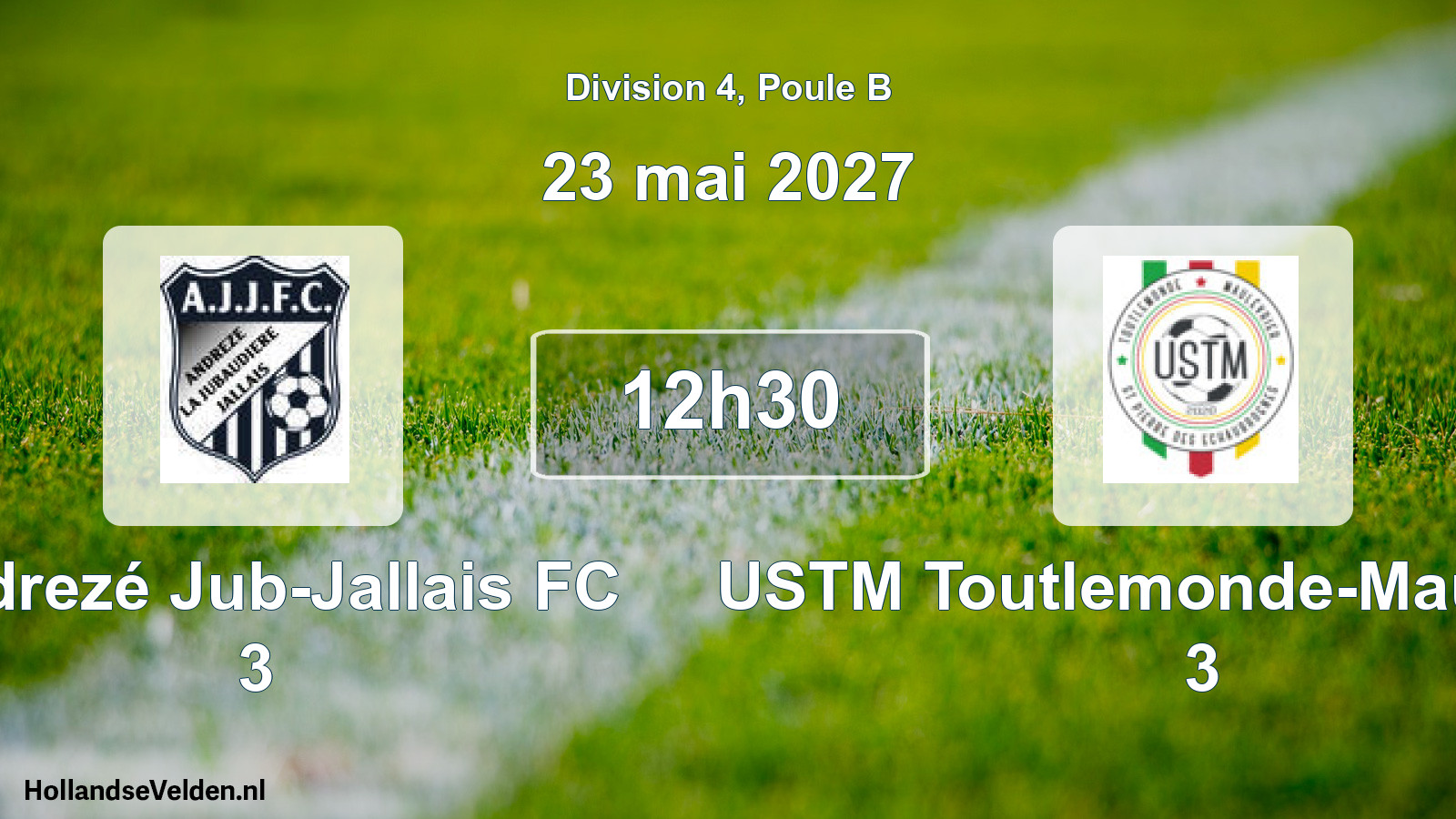 Geplande wedstrijd: Andrezé Jub-Jallais FC 3 - USTM Toutlemonde-Maulévrier 3 (23 mei 2027)