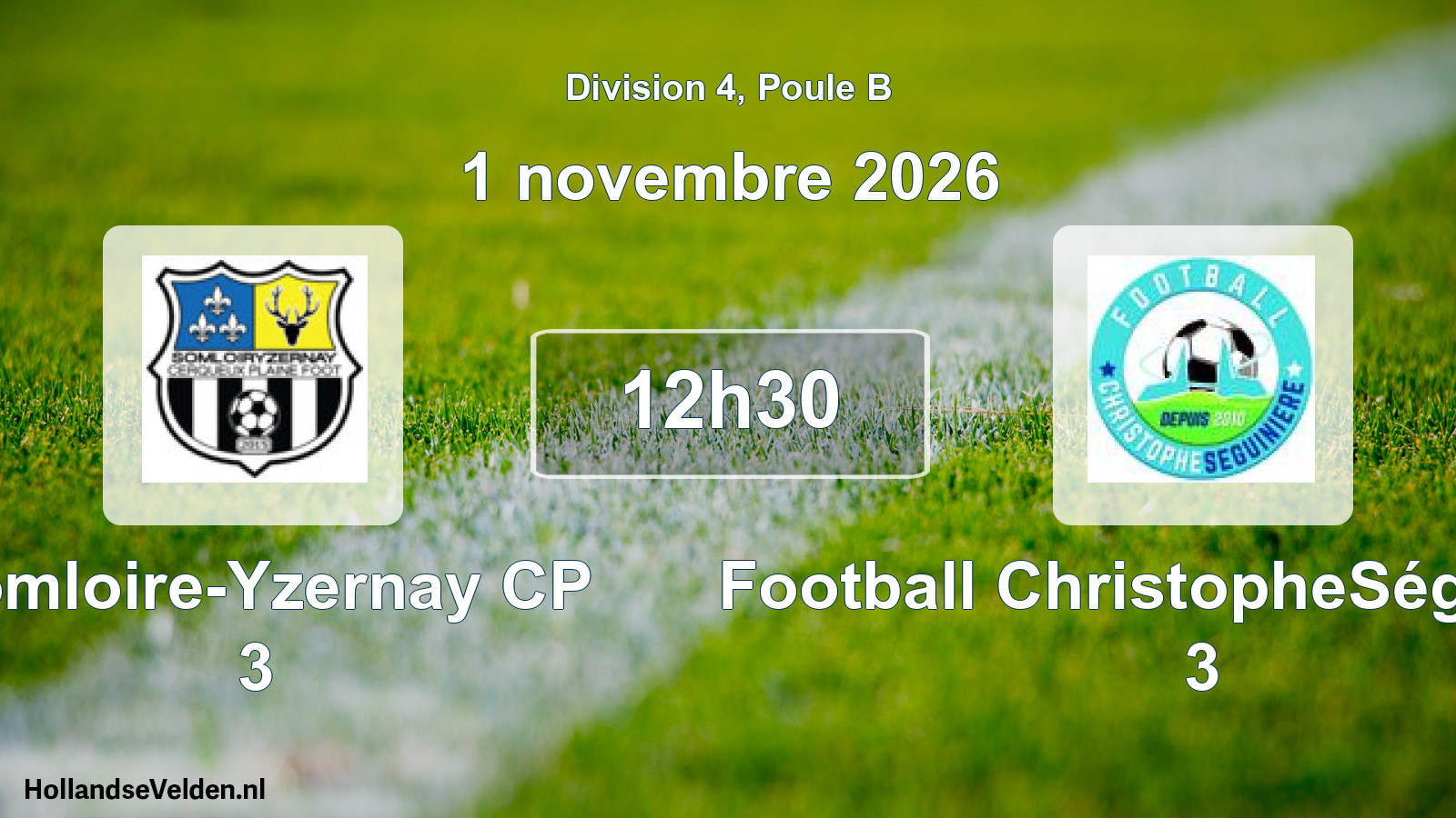 Geplande wedstrijd: Somloire-Yzernay CP 3 - Football ChristopheSéguinière 3 (1 november 2026)